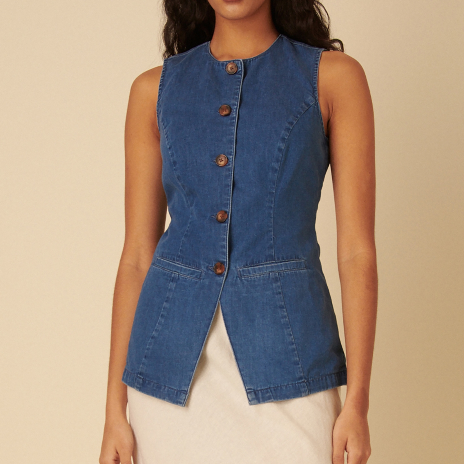 Nobody's Child Wade Denim Waistcoat - UK 6