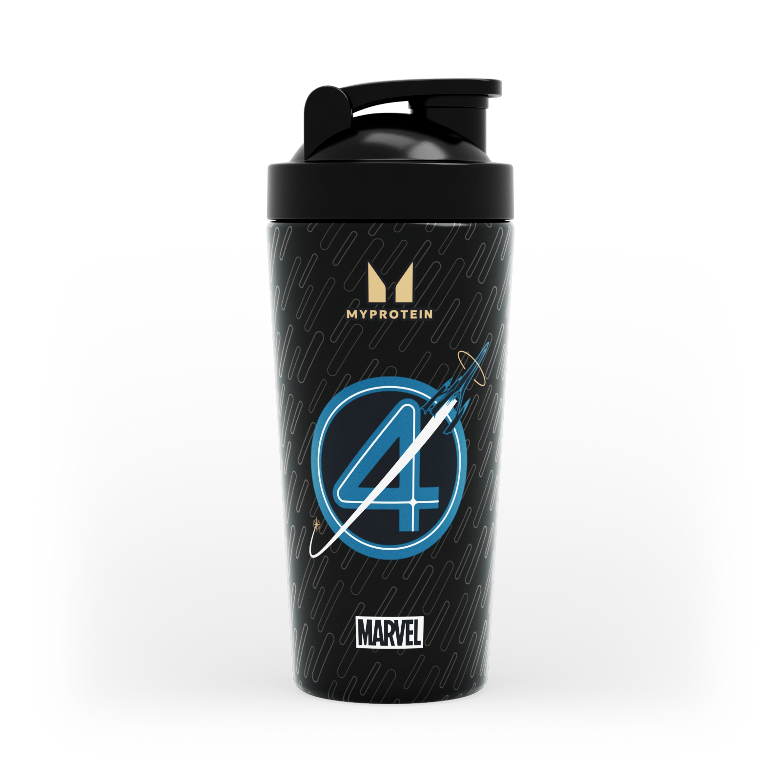 5059883409900 - Myprotein Fantastic Four Metall-Shaker – Schwarz 5059883409900 - Myprotein Fantastic Four Metall-Shaker – Schwarz