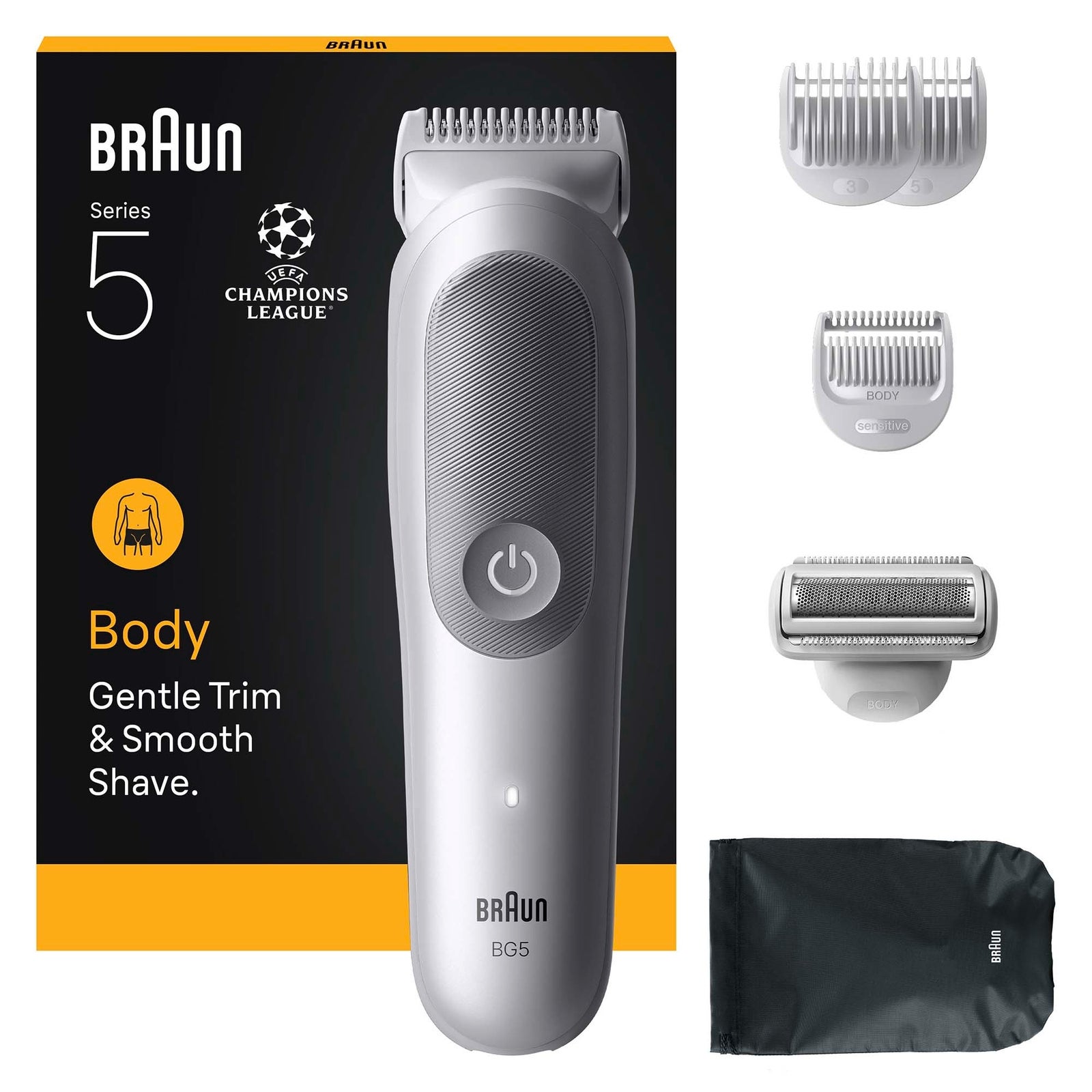 Men's Grey Braun Body Groomer Series Bg5550 Size 5