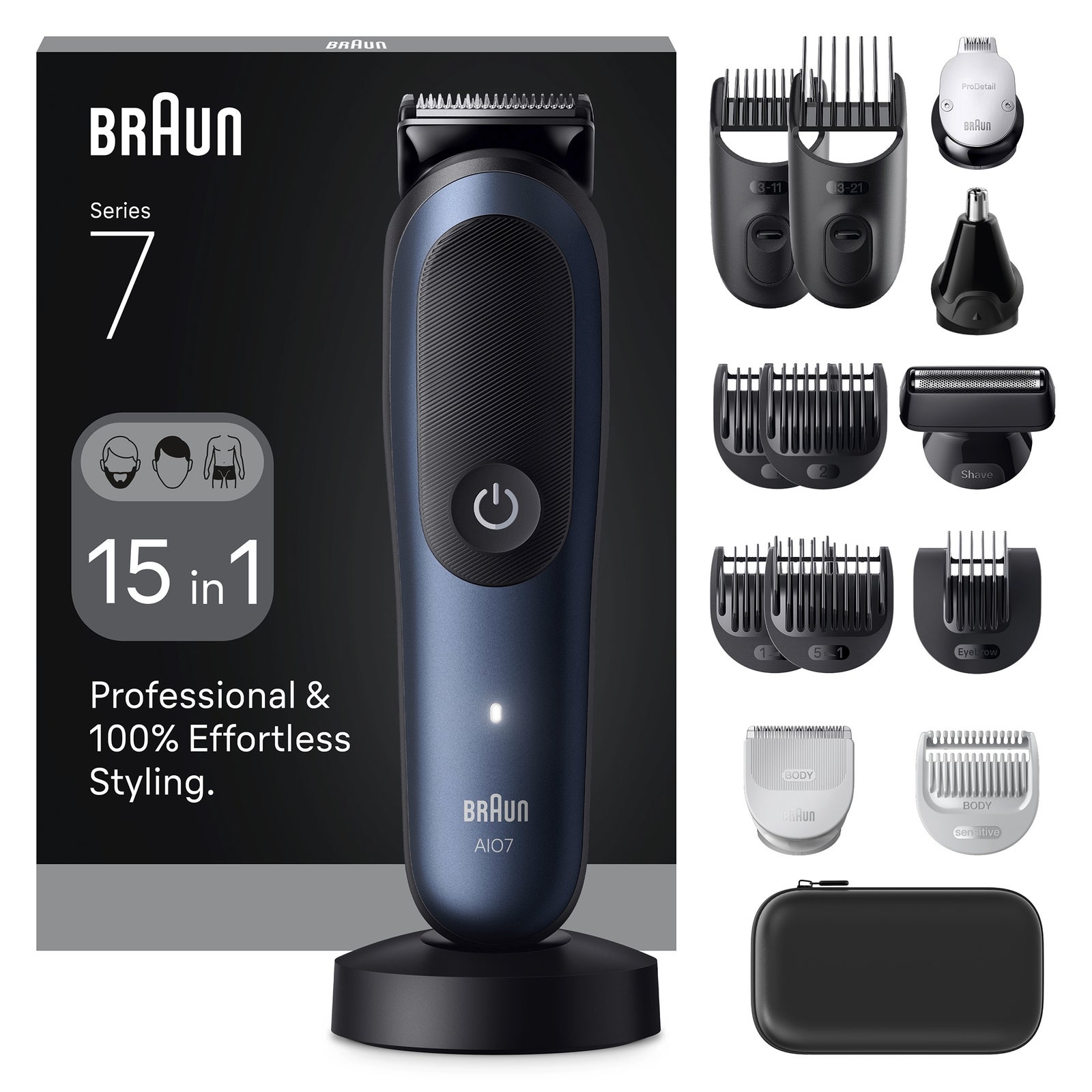 Men's Blue Braun All-In-One Trimmer Style Kit Series Aio7580 Size 7