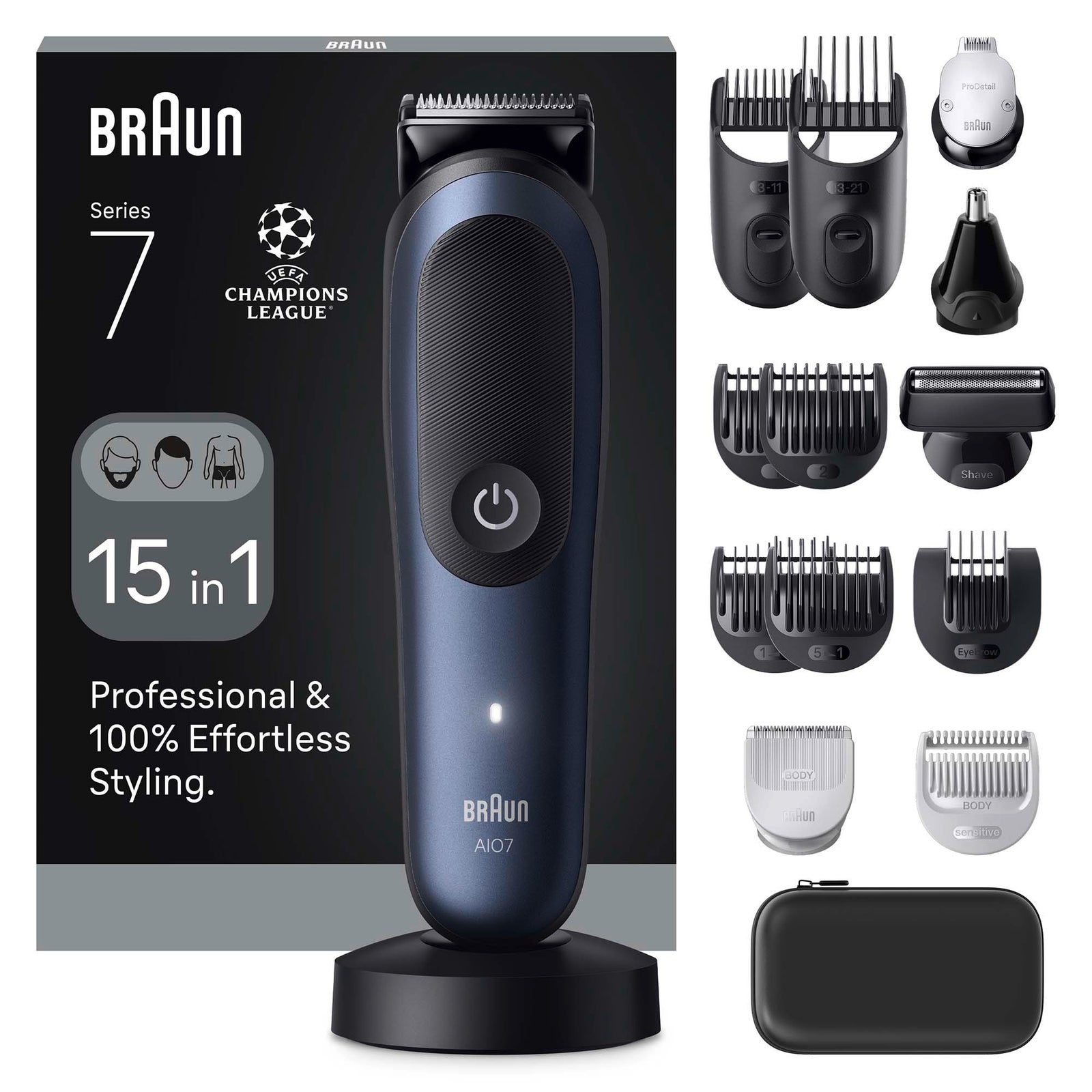 Men's Blue Braun All-In-One Trimmer Style Kit Series Aio7580 Size 7