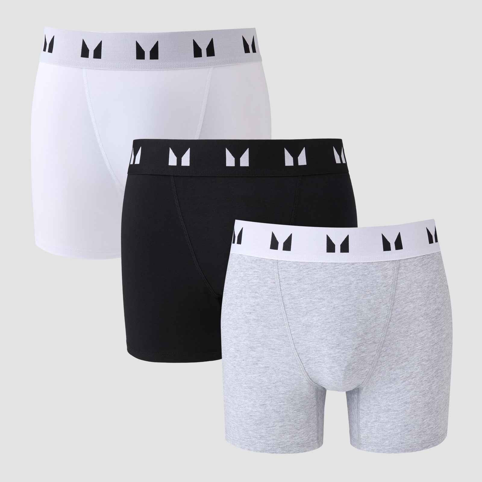 MP Men's Boxers (3 Pack) - Black / White / Grey - L
