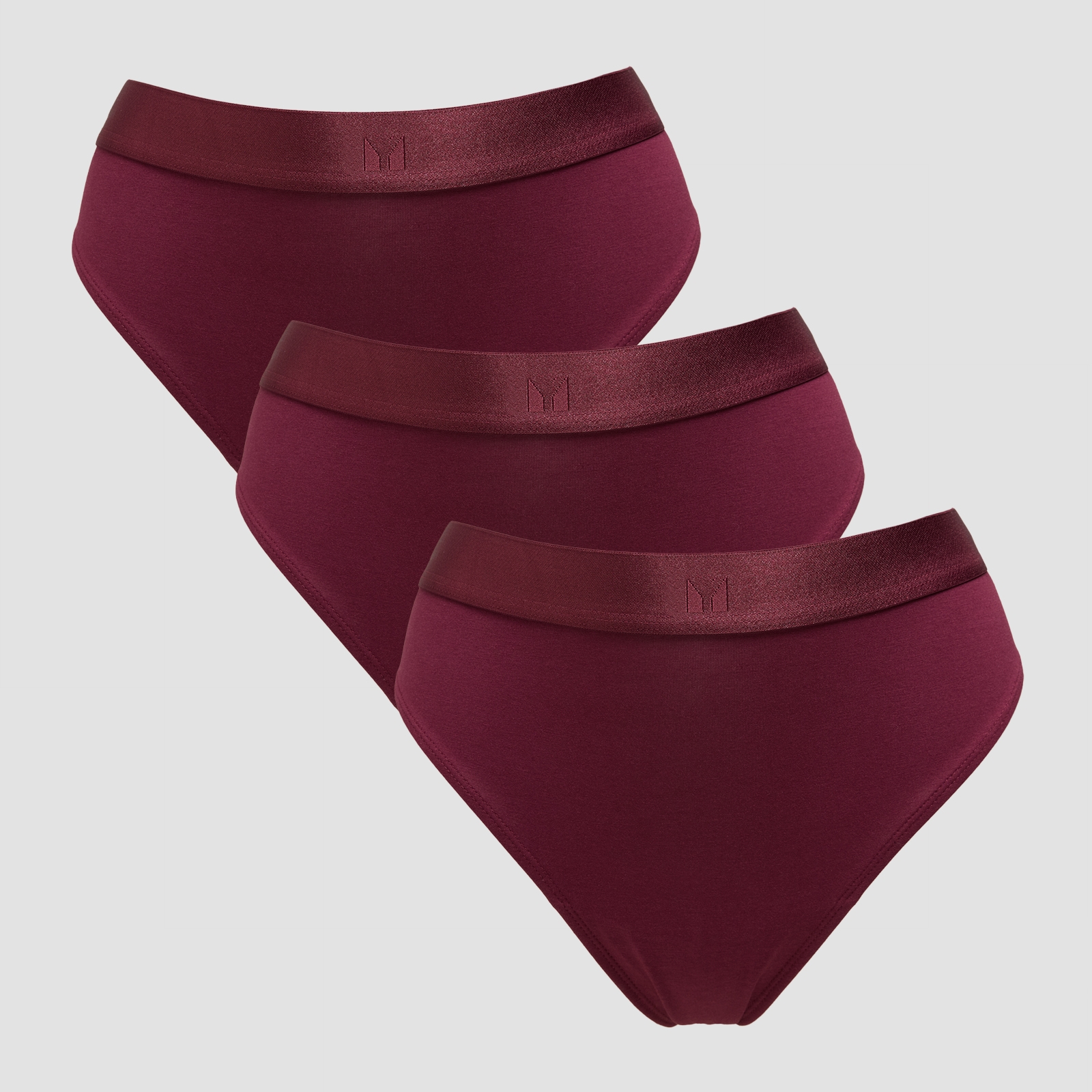 5059883398532 - MP Damen Bikinislip mit Mittelhohem Bund (3er-Packung) – Dunkle Beere - XL