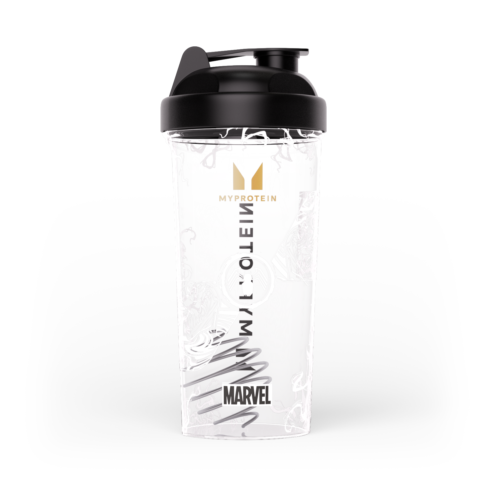 5059883398020 - MARVEL Venom Kunststoff-Shaker – Transparent Schwarz