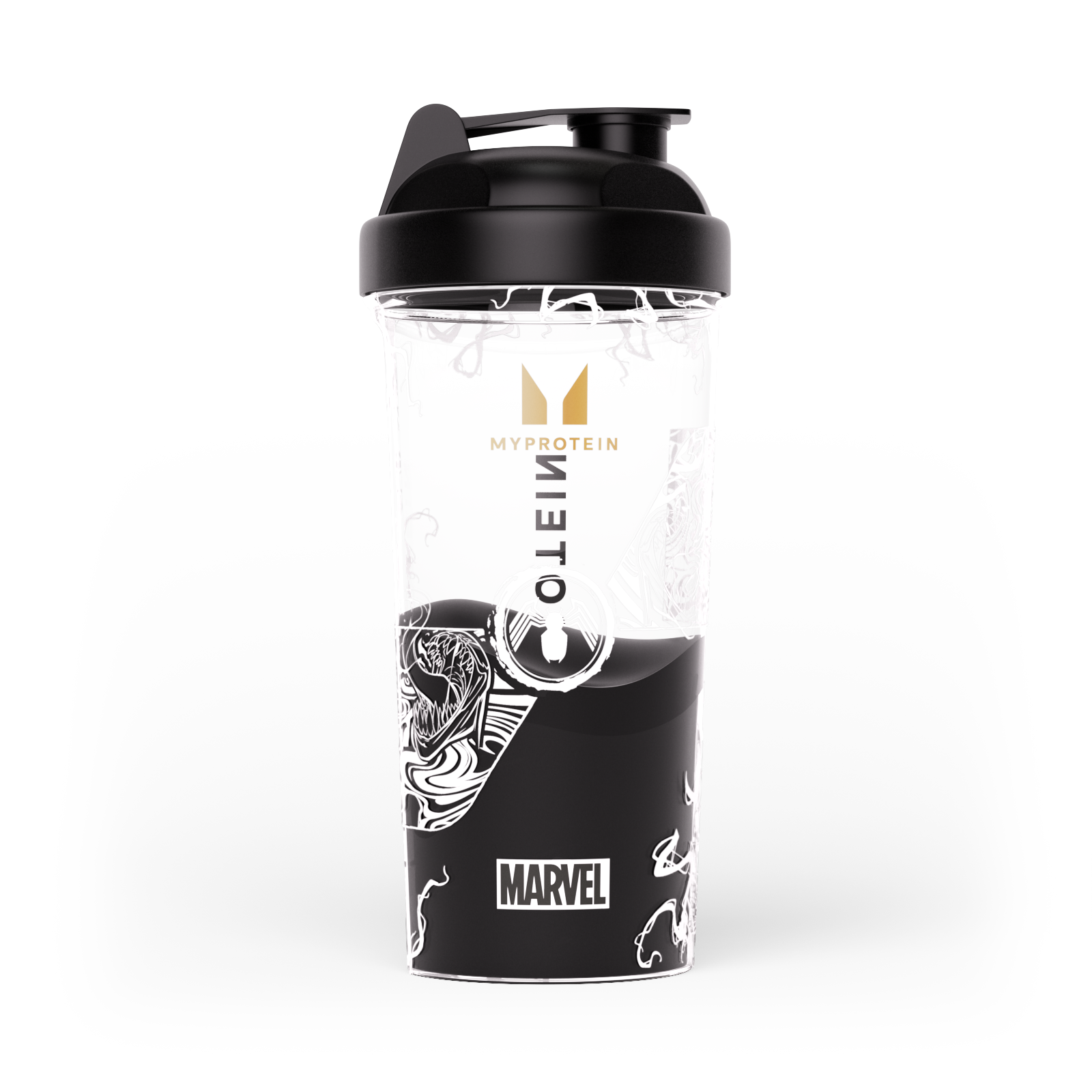 5059883398020 - MARVEL Venom Kunststoff-Shaker – Transparent Schwarz