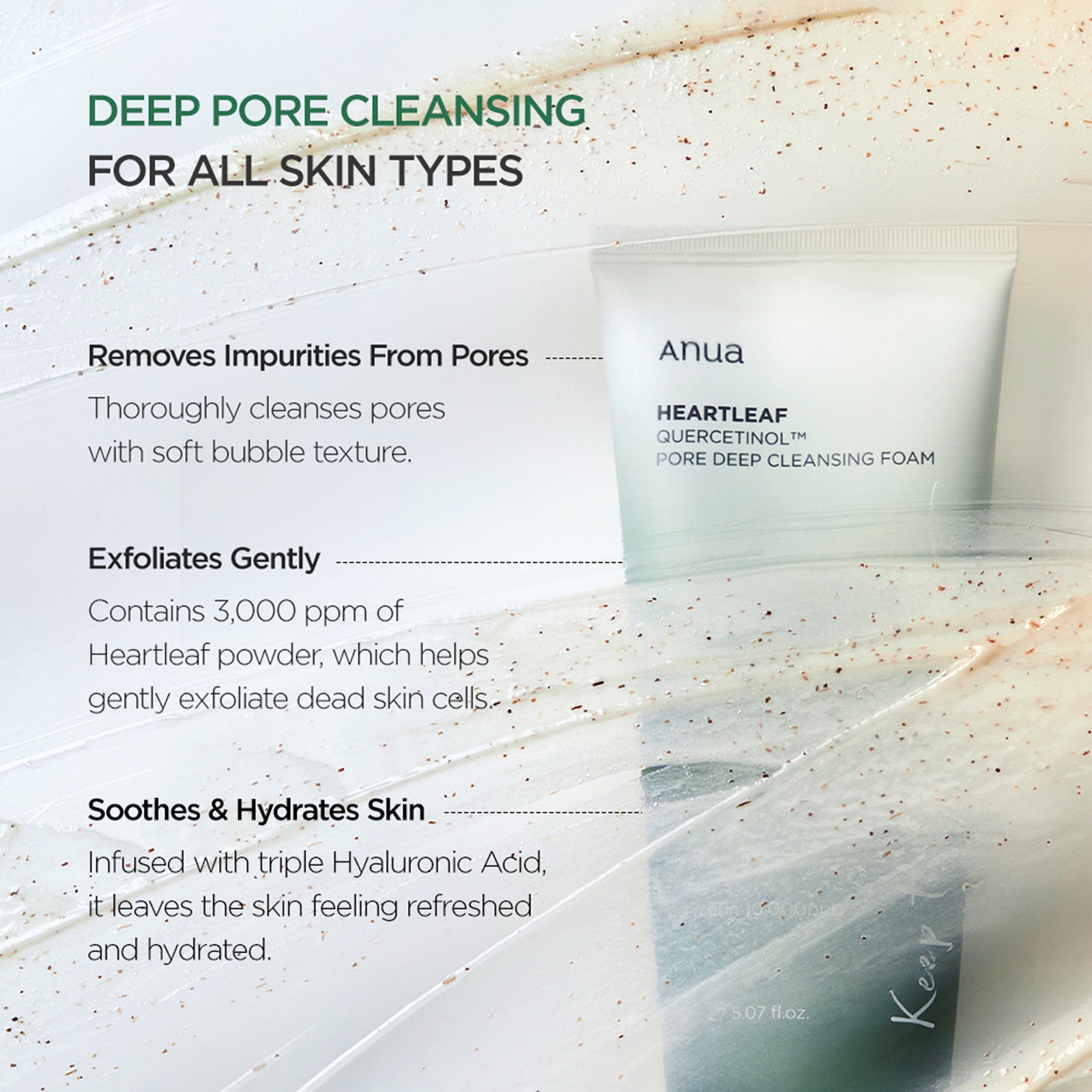 Thumbnail - Anua Heartleaf Quercetinol Pore Deep Cleansing Foam 150ml