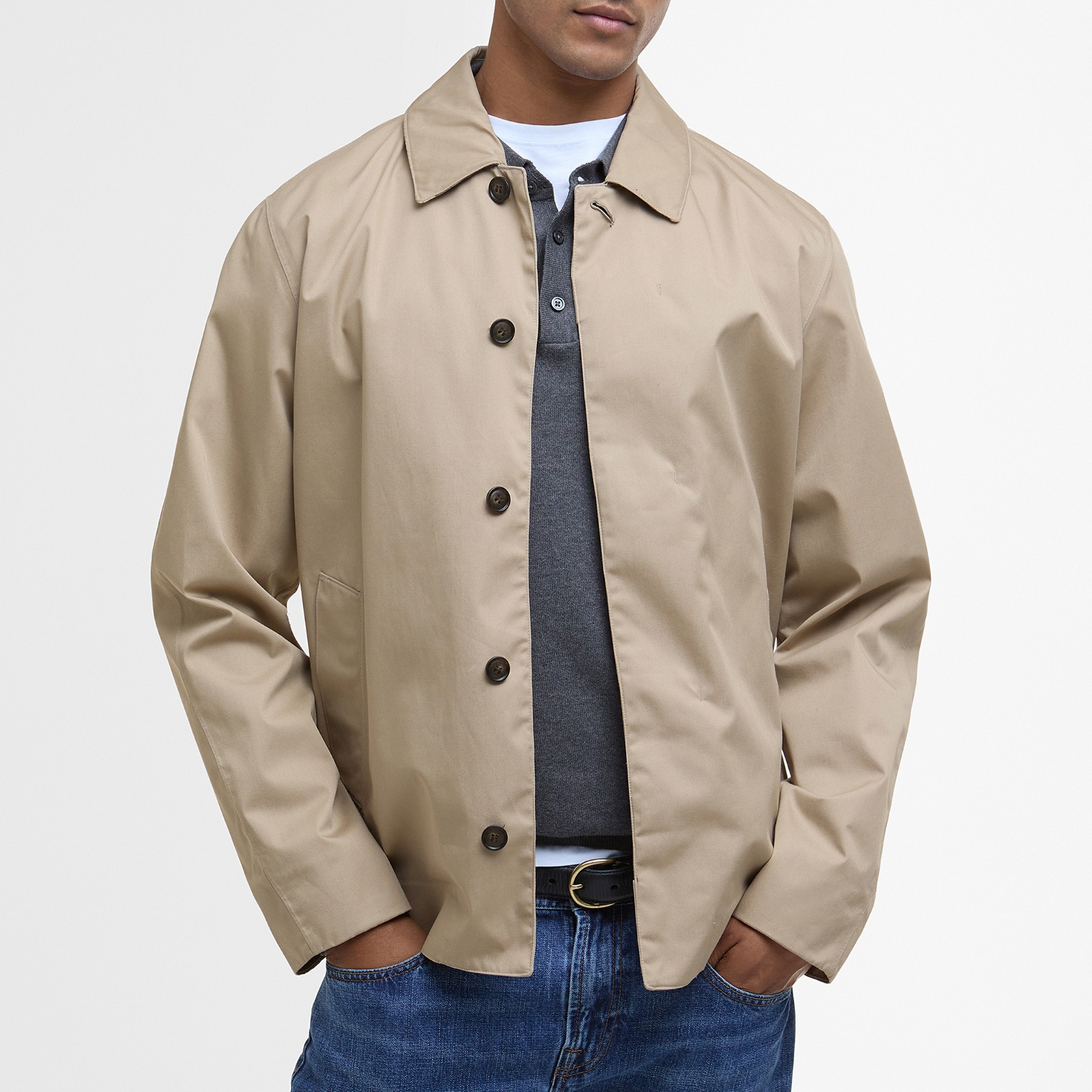 Barbour Men’s Short Rokig Waterproof Jacket – Washed Stone