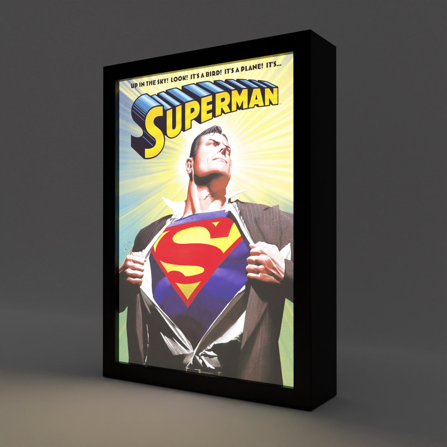DC Comics Superman Framed LED Art Print