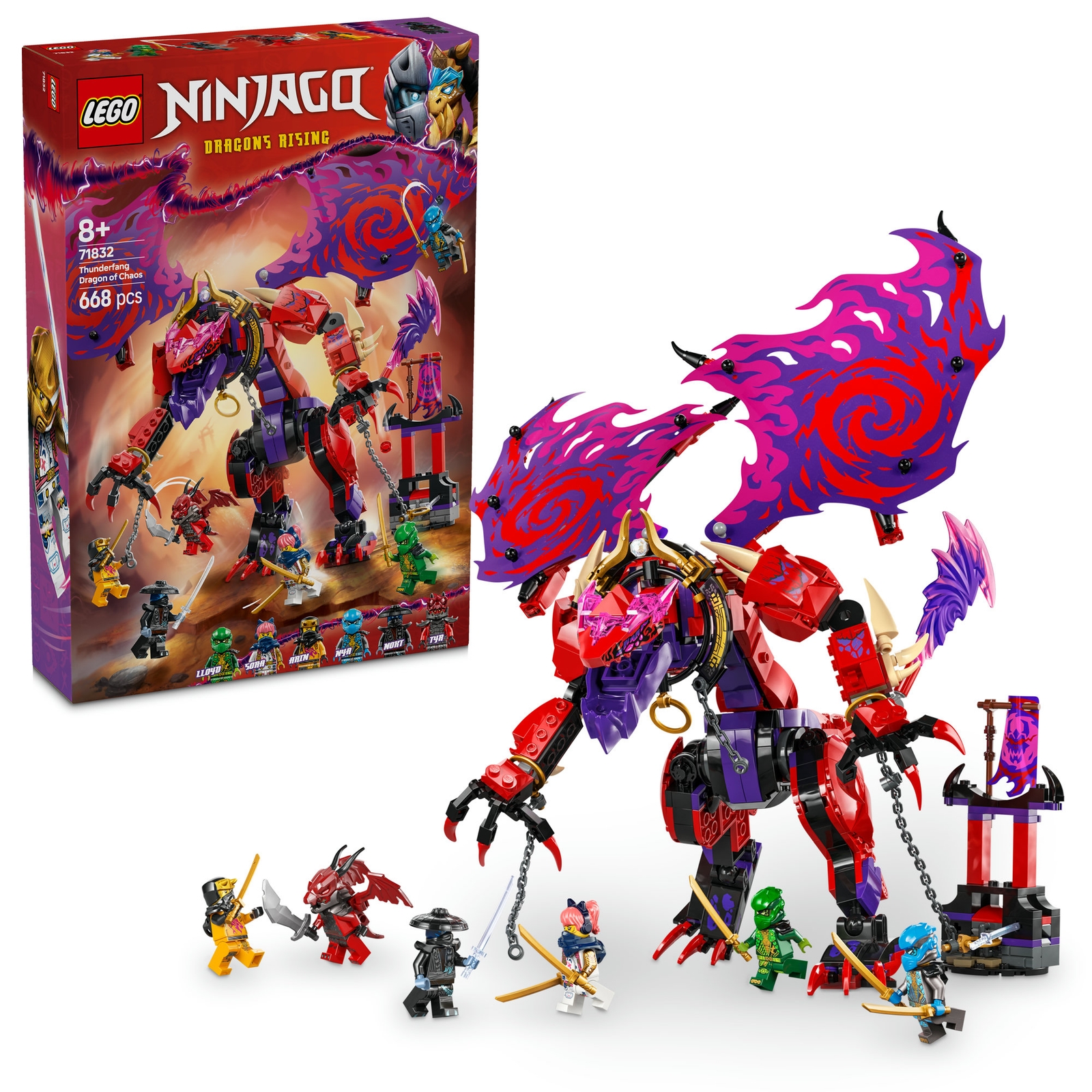 LEGO NINJAGO Thunderfang Dragon of Chaos Role-Play Toy 71832