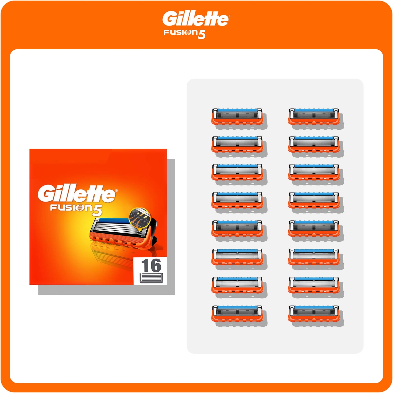 Gillette Fusion5 Razor Blades 16 Pack
