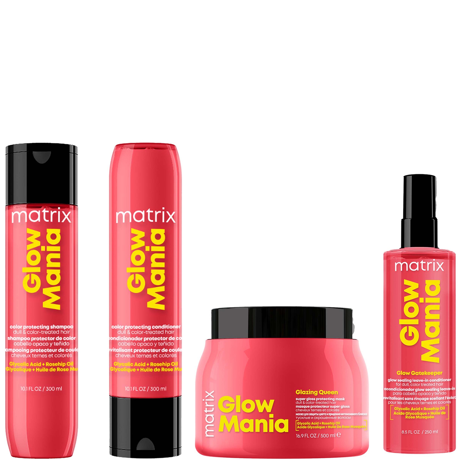 

Glow Mania Colour Protecting Set including Shampoo, Conditioner, Leave-In Conditioner, and Mask