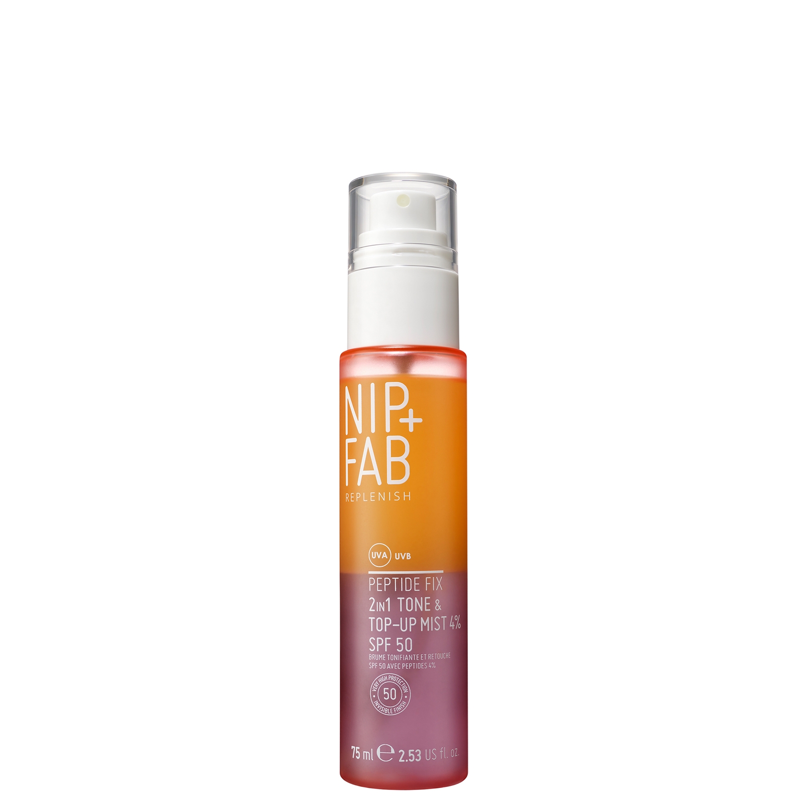 

NIP+FAB Peptide Fix 2-in-1 Tone & Top Up SPF50 Mist 4% 75ml