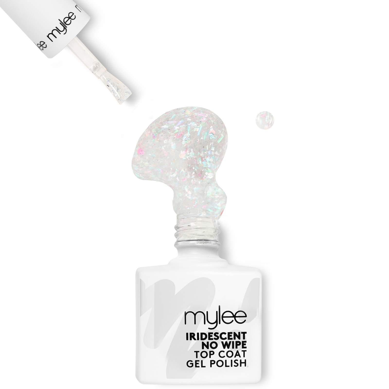 

Mylee Gel Nail Polish Iridescent Flake No Wipe Top Coat