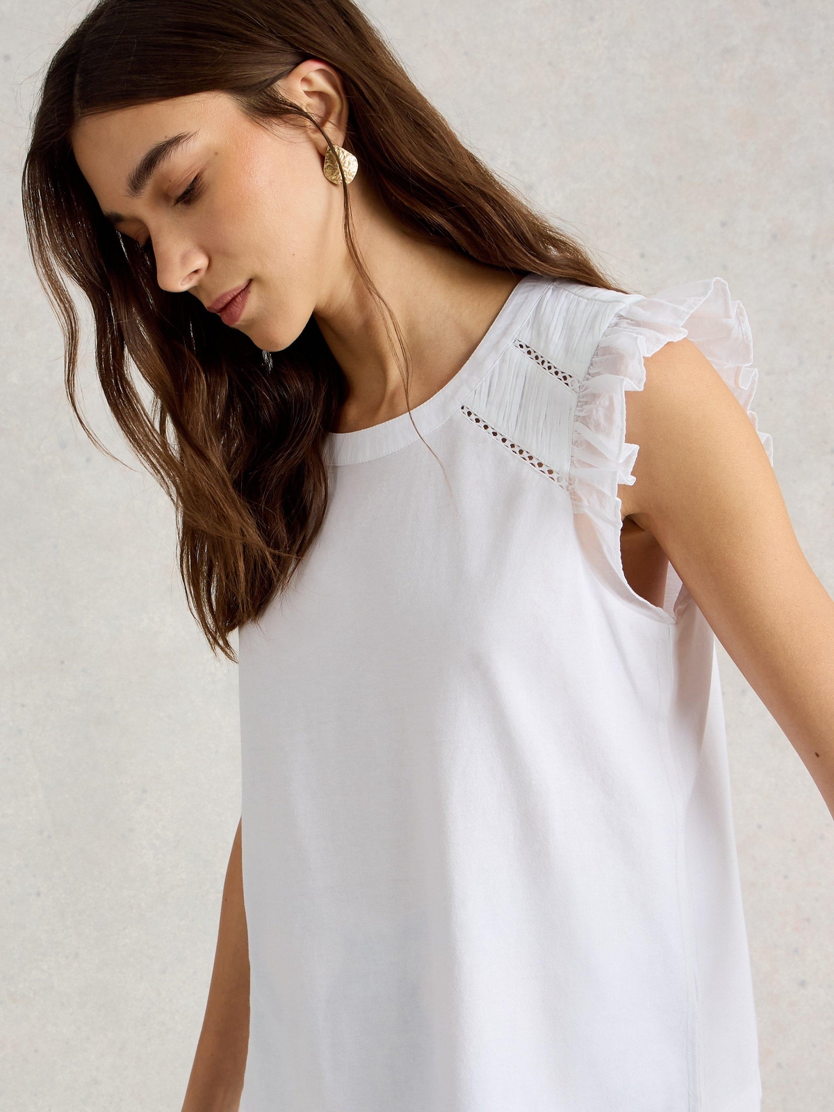 Top Paige aus Materialmix - 34