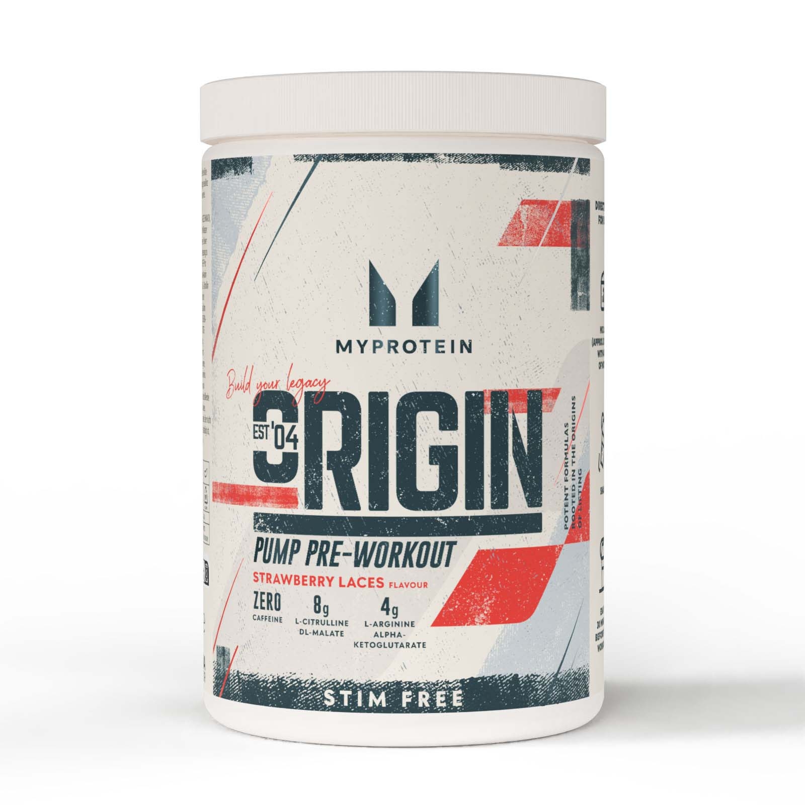 Myprotein UK MyProtein Origin Pre-Workout Pump | Stim Free - 600g - Strawberry Laces