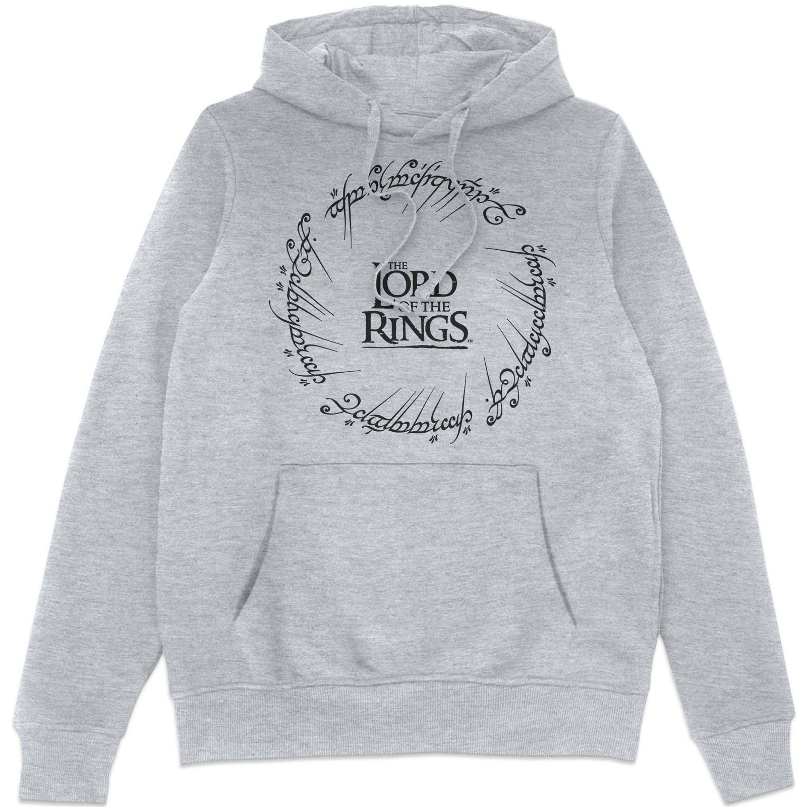 Lord Of The Rings Ring Logo Hoodie - Grey - M