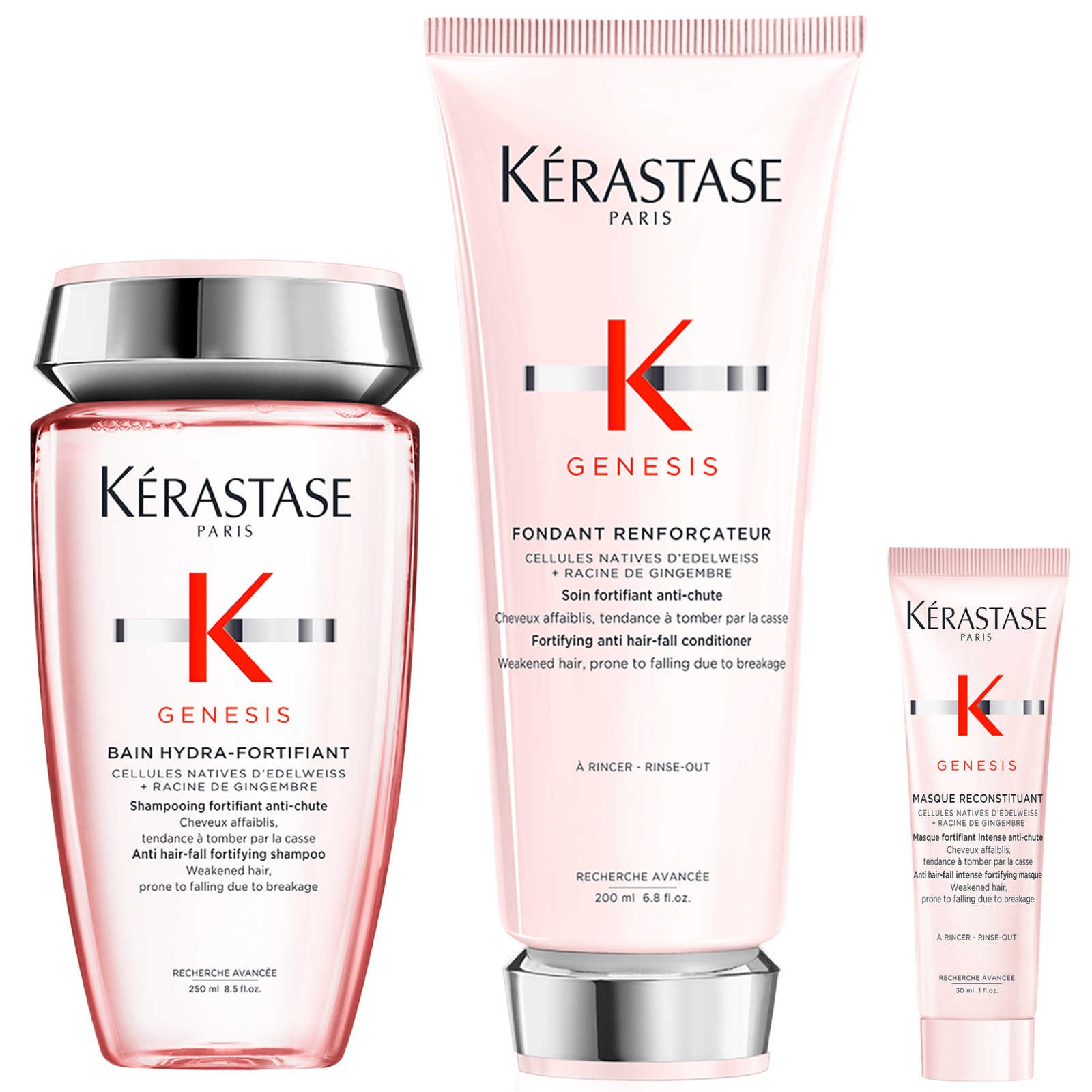 

Kérastase Genesis Shampoo 250ml and Conditioner 250ml with Mini Deluxe Masque 30ml Bundle