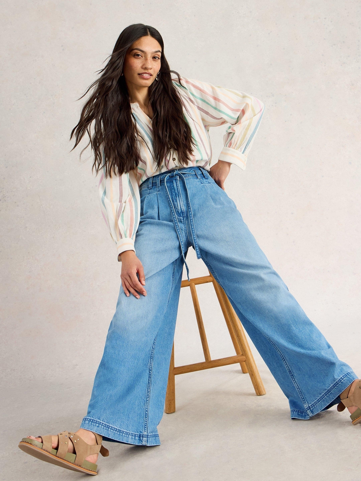 Jeans Sasha mit weitem Bein - 34/R
