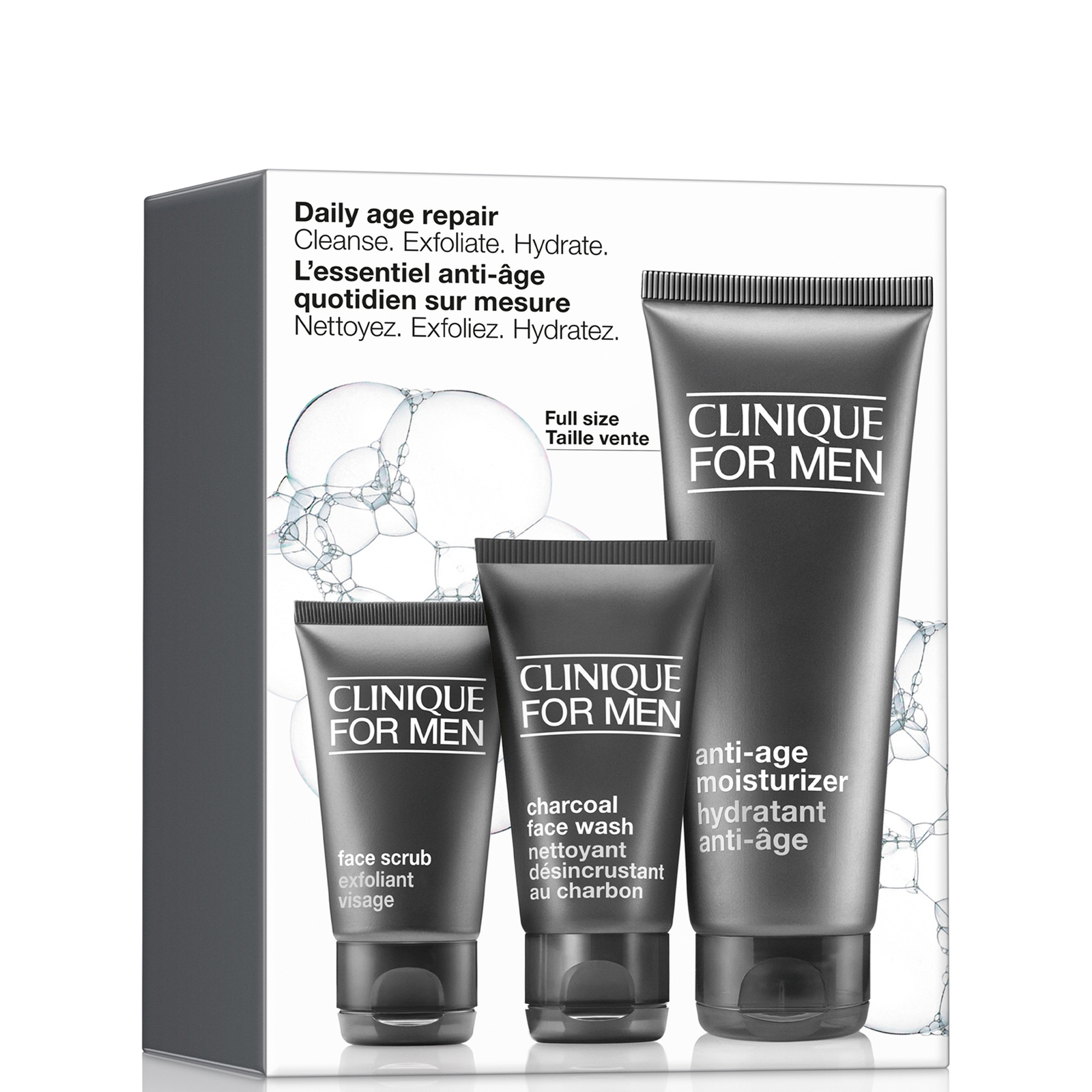 Shop Clinique For Men Daily Age Repair Skincare Set (worth £55.20)