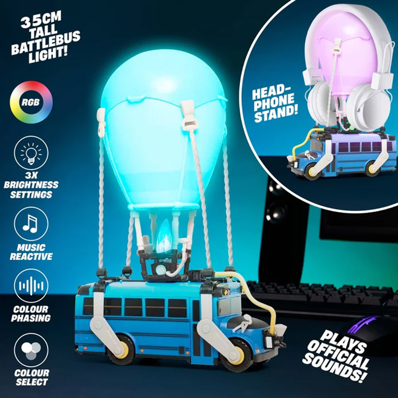 Click to view product details and reviews for Fortnite Battle Bus Diorama Light.