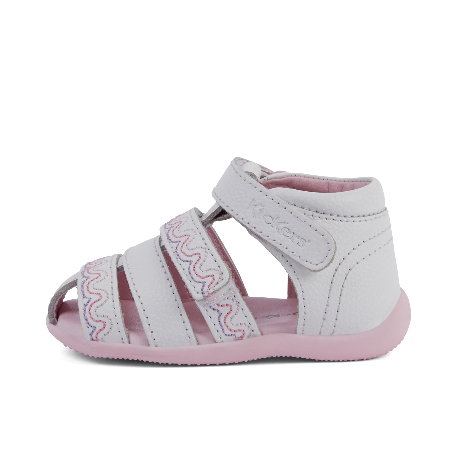 Baby Wriggle Wave Sandals Leather White - 1: