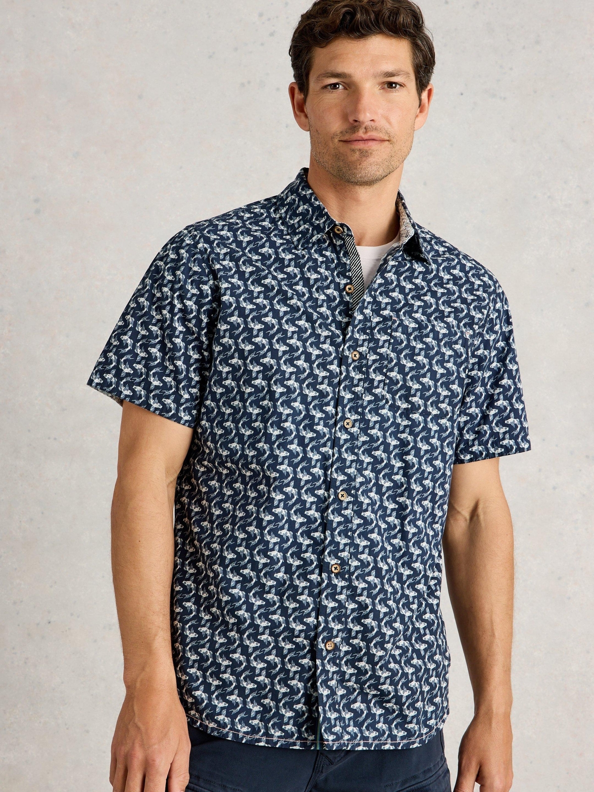 Hemd Finsbury mit Koi Karpfen Print - L