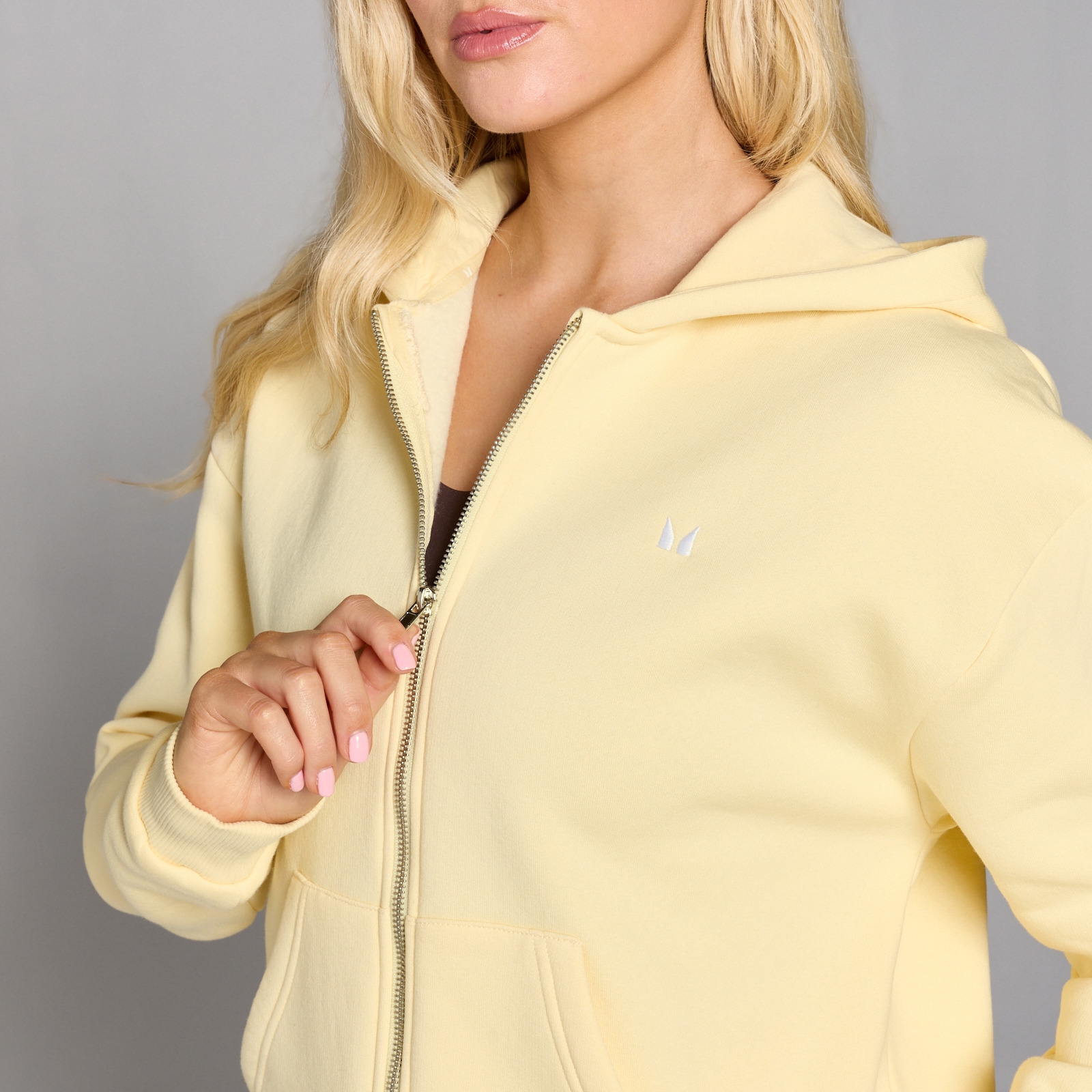 Thumbnail - MP Damen Basics Kapuzenpulli mit durchgehendem Reißverschluss – Zitrone - XL