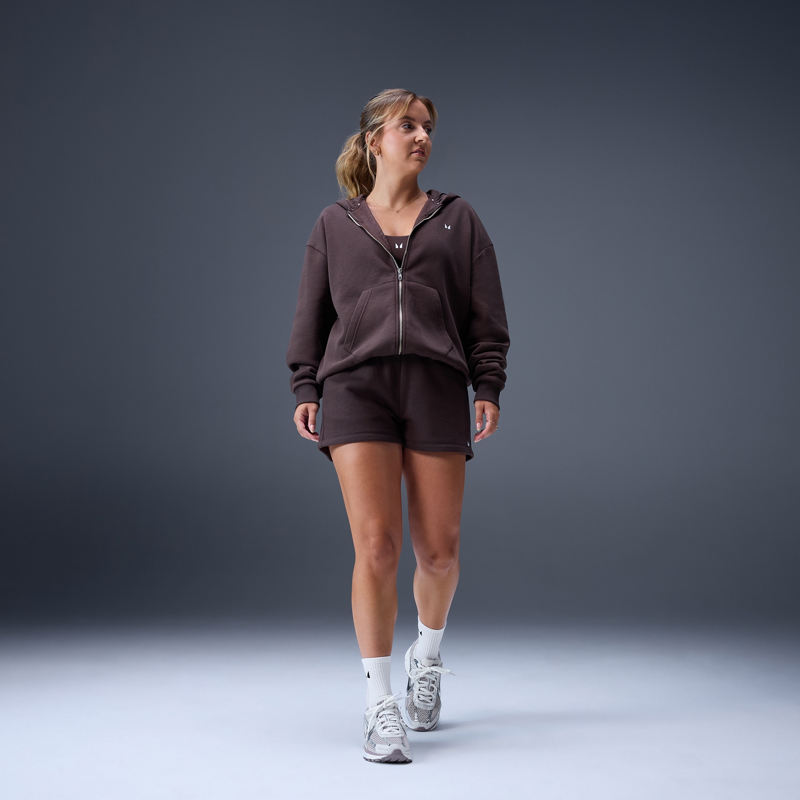 MP Women's Basics Zip Through Hoodie - Chocolate - L
