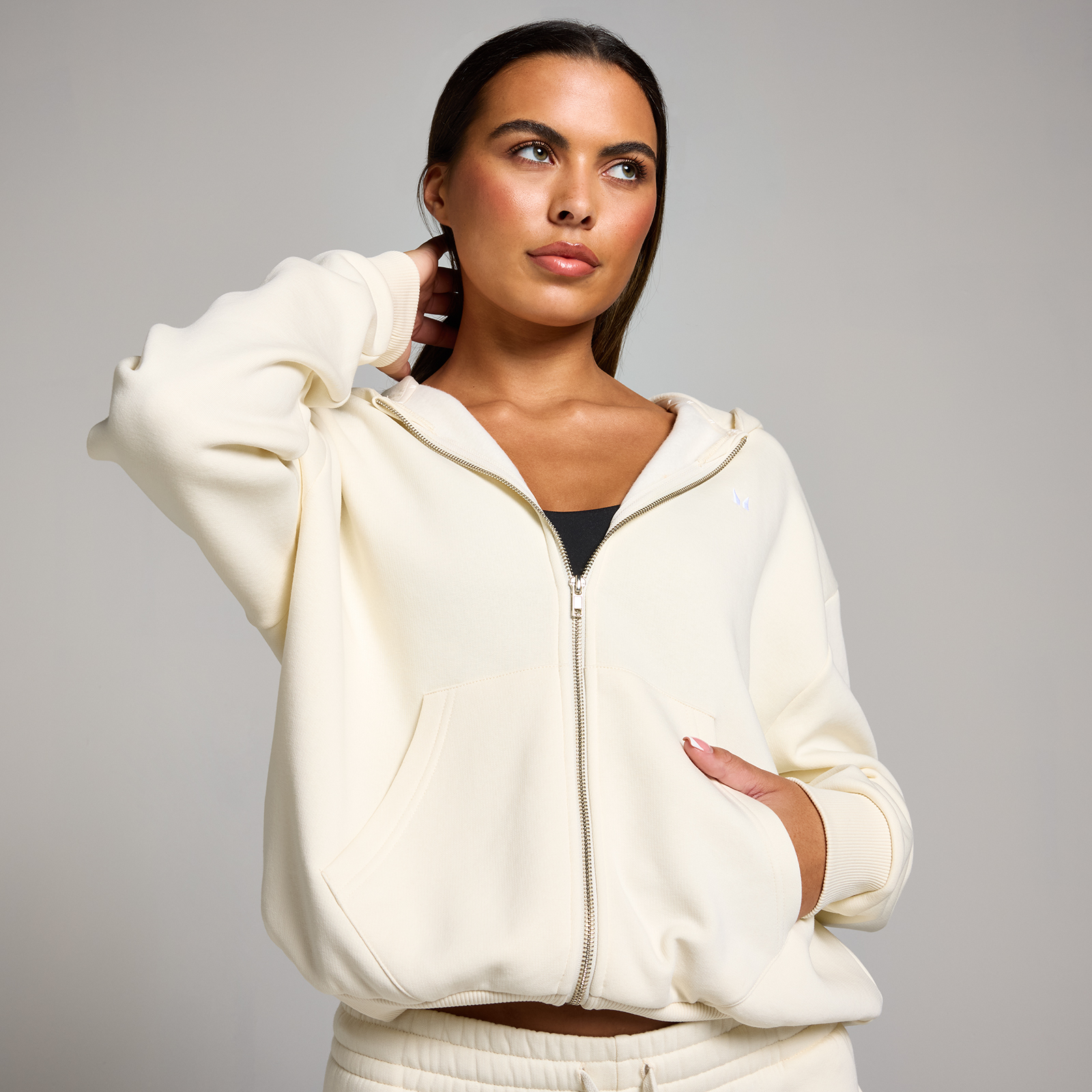 Myprotein UK MyProtein MP Women's Basics Zip Through Hoodie - Soft Cream - L