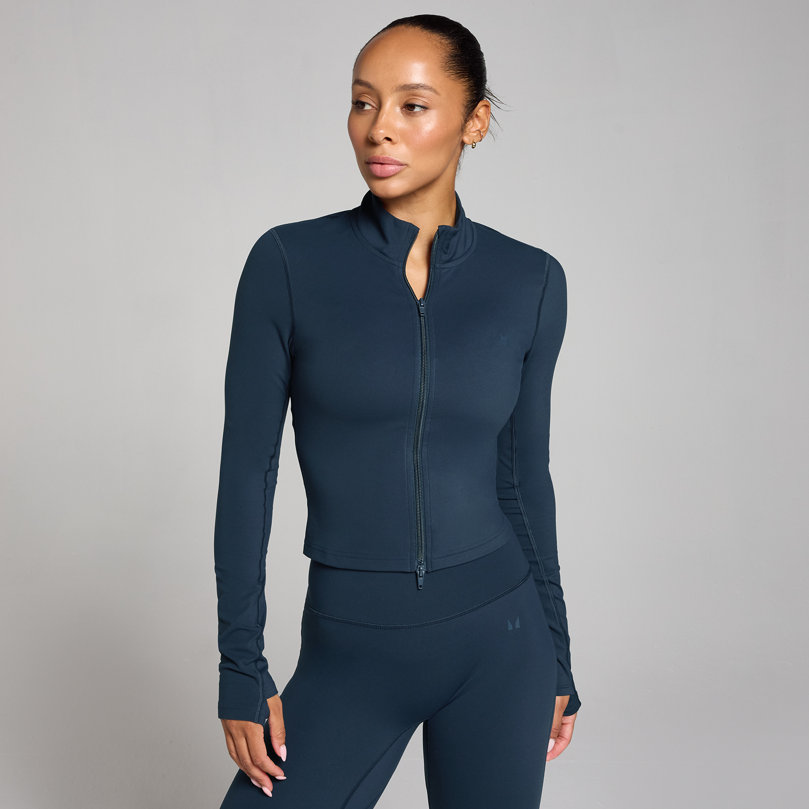 Myprotein UK MyProtein MP Women's Tempo Cropped Jacket - Dark Sapphire - L