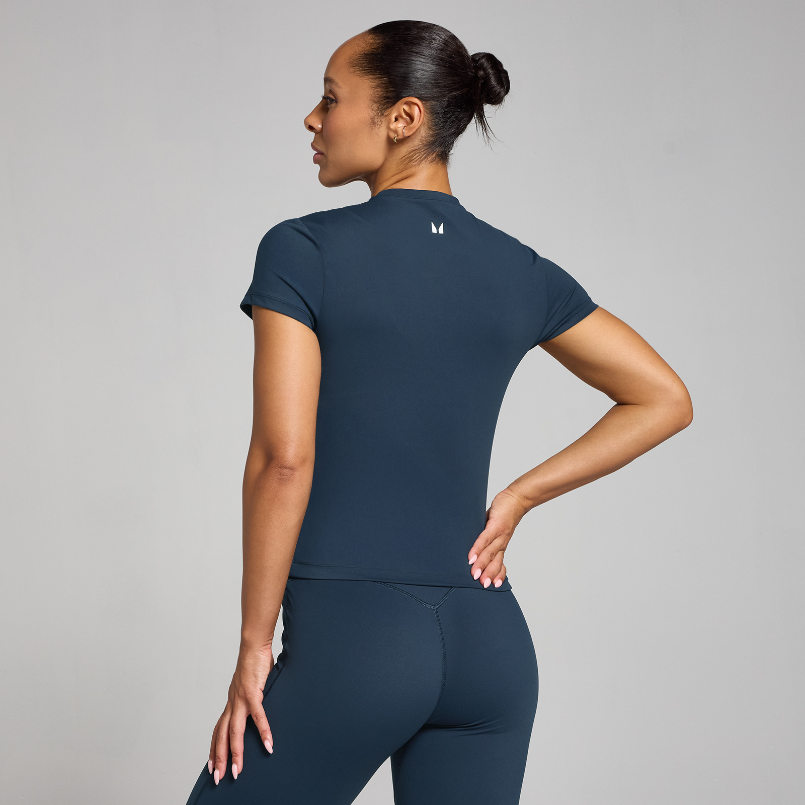 5059883401812 - MP Damen Tempo Body Fit Kurzarm-T-Shirt – Dunkles Saphirblau - S