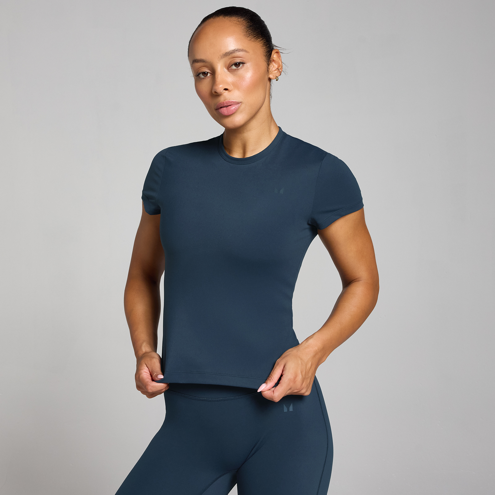 Myprotein UK MyProtein MP Women's Tempo Body Fit Short Sleeve T-Shirt - Dark Sapphire - L