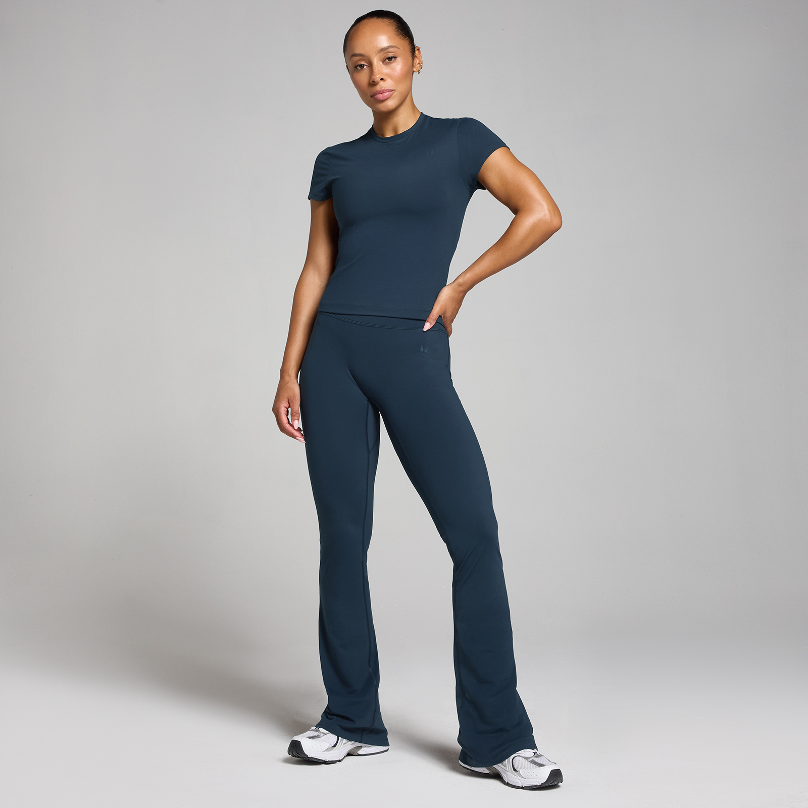 5059883401812 - MP Damen Tempo Body Fit Kurzarm-T-Shirt – Dunkles Saphirblau - S