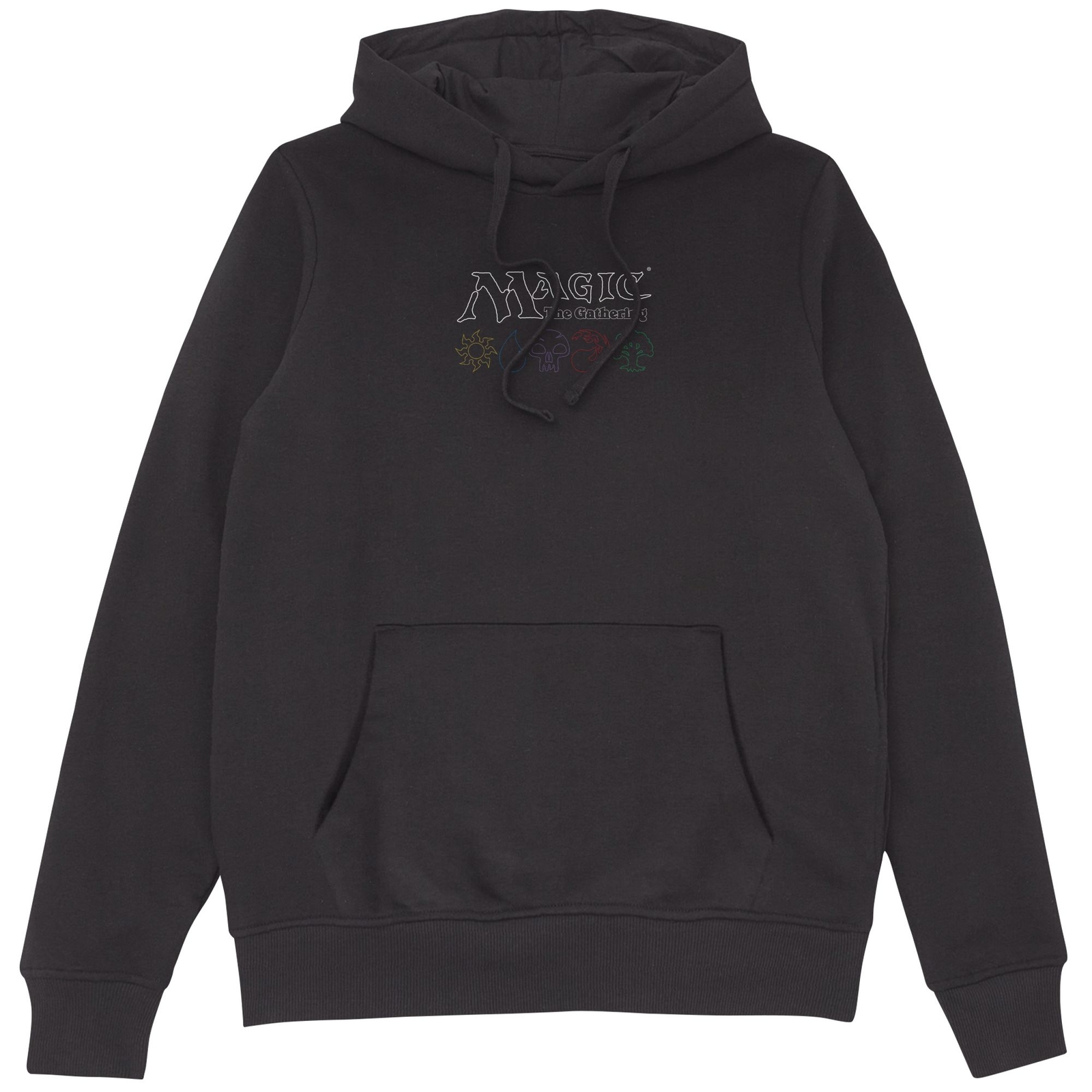 Magic: The Gathering Logo & Mana Lines Hoodie - Black - XXL