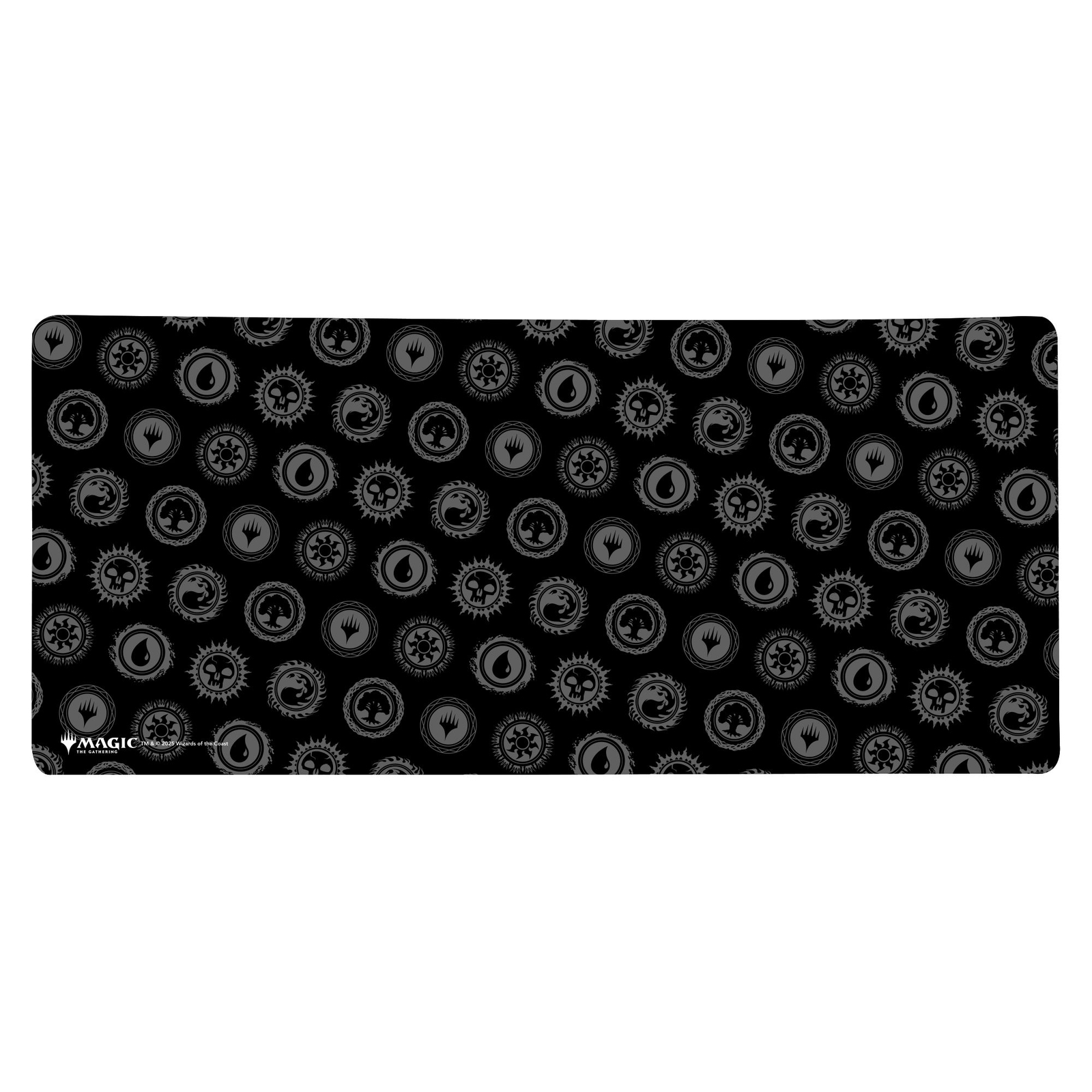 Magic: The Gathering Black And Grey Mana Pattern Gaming Mouse Mat - Large - 90 x 40cm