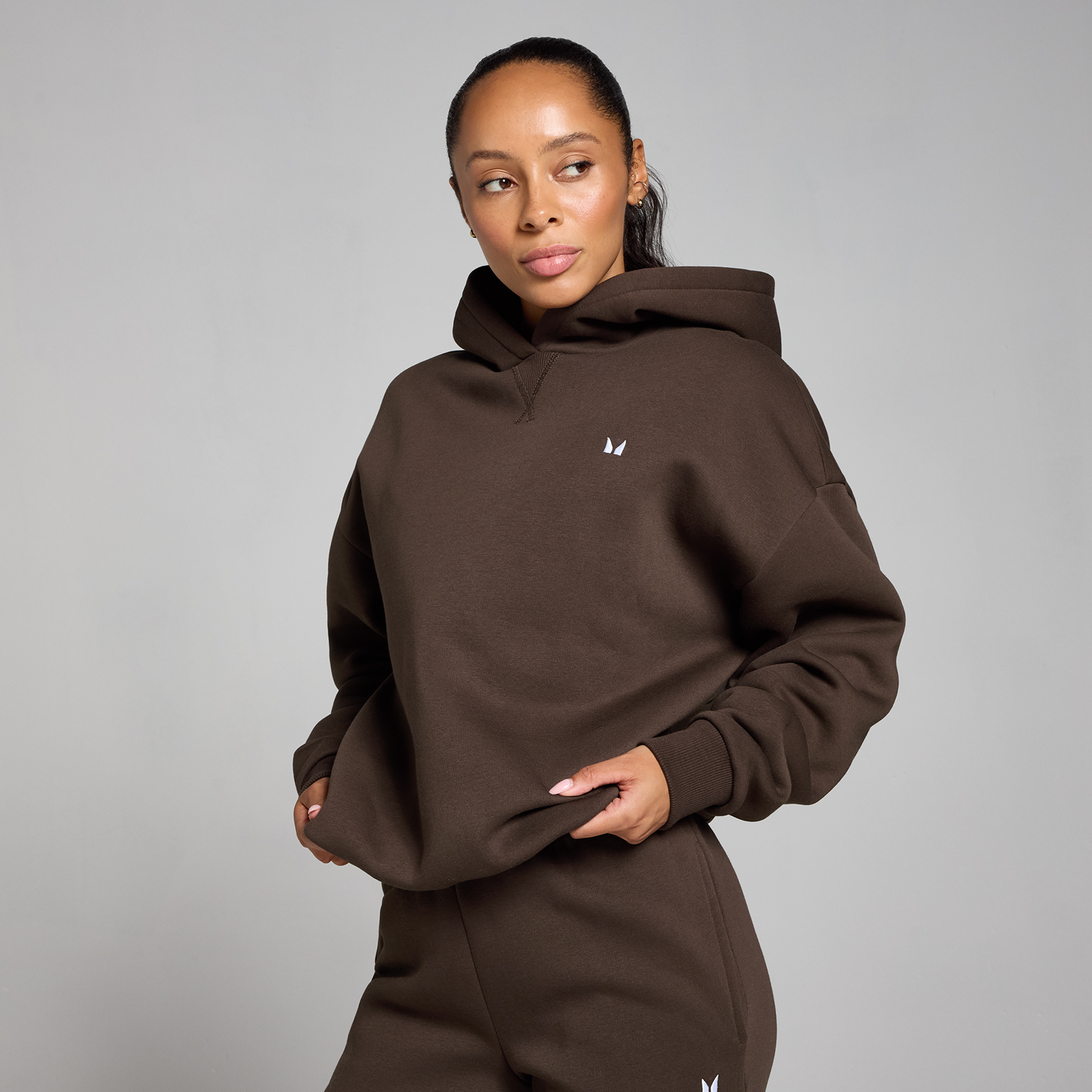 5059883402406 - MP Womens Basics Oversized Hoodie - Chocolate - XXL