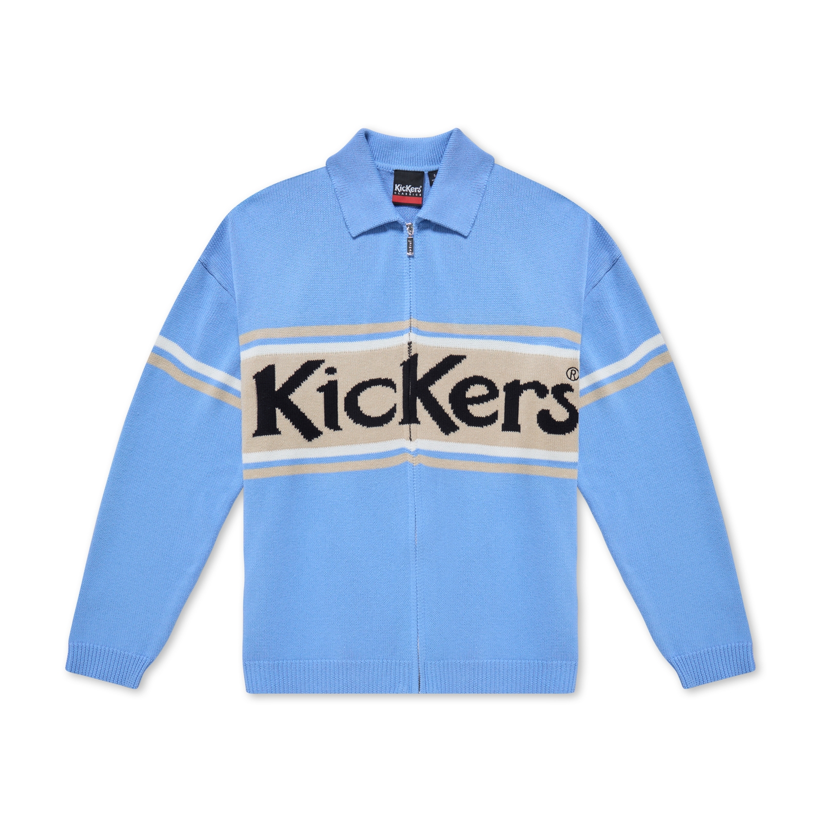 Adult Unisex Kickers Classic Zip Through Knit Blue