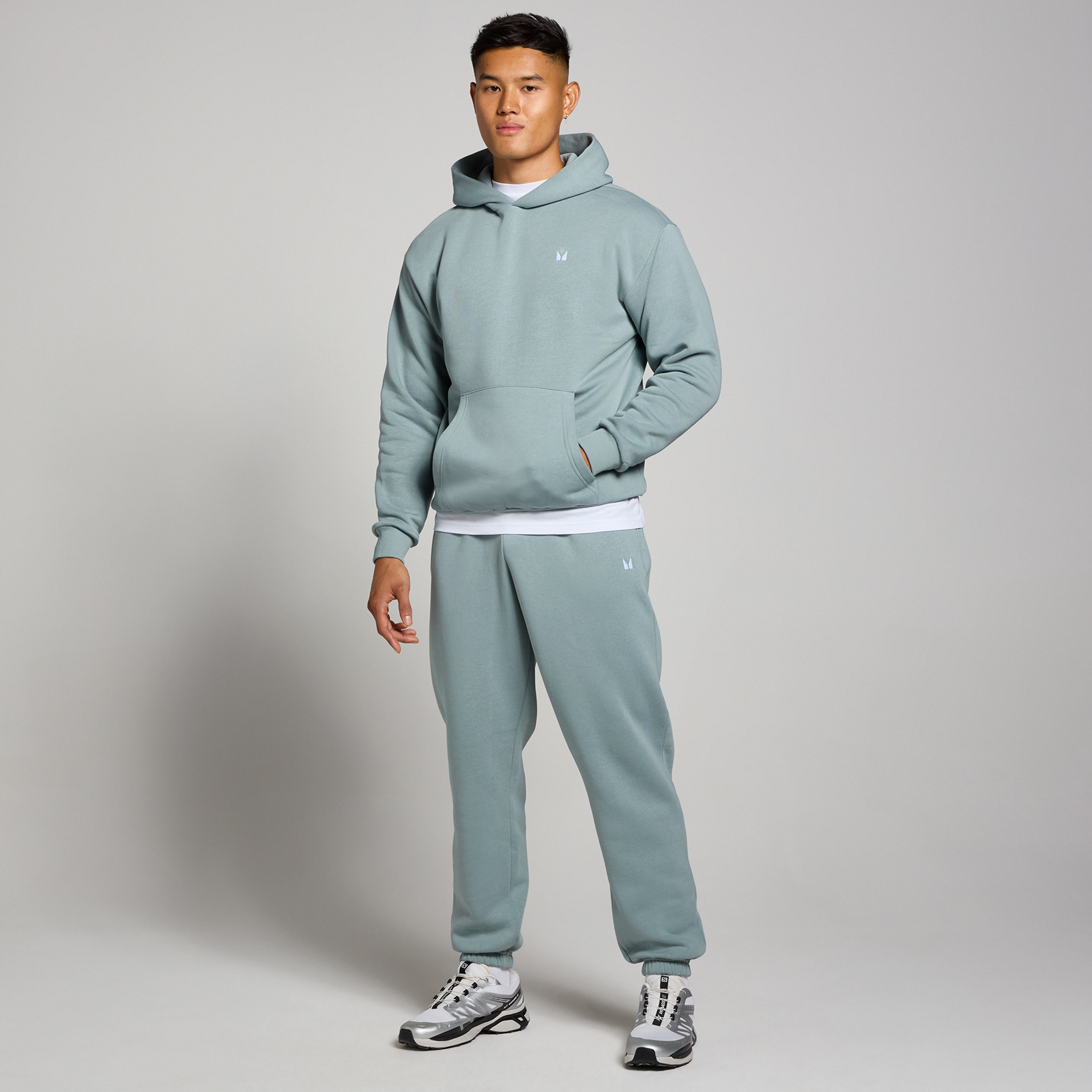 5059883402703 - MP Herren Rest Day Oversized Kapuzenpulli – Blei - XS