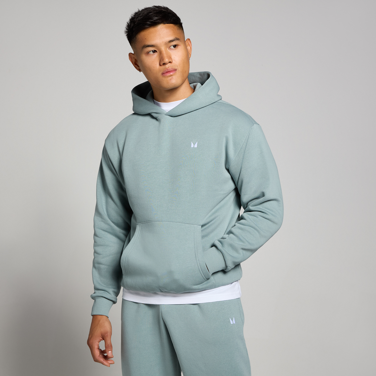 5059883402703 - MP Herren Rest Day Oversized Kapuzenpulli – Blei - XS