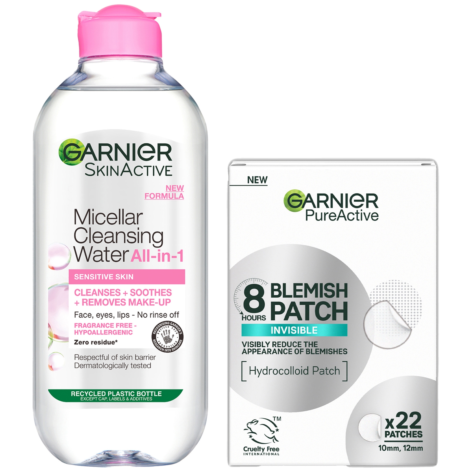 

Garnier Skin Micellar Cleanse & Blemish Patch Bundle