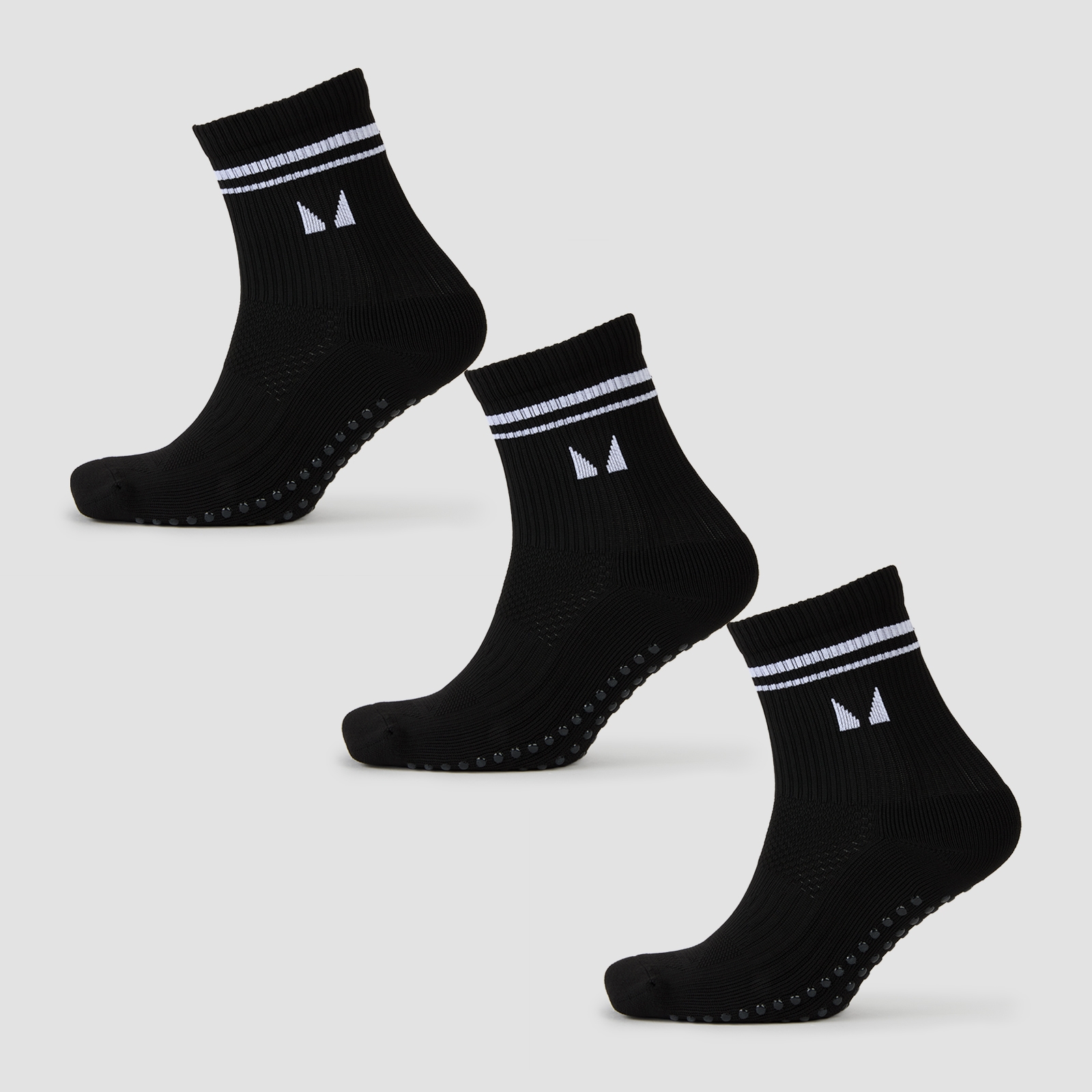 Myprotein UK My Protein MP Pilates Socks (3 pack) - Black - UK 12-14