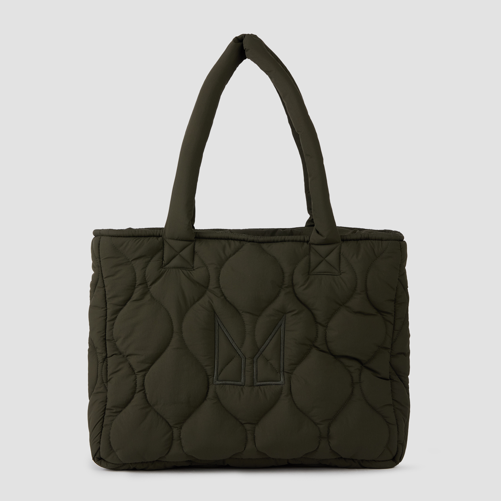 Image of Borsa tote trapuntata imbottita MP - Verde foresta