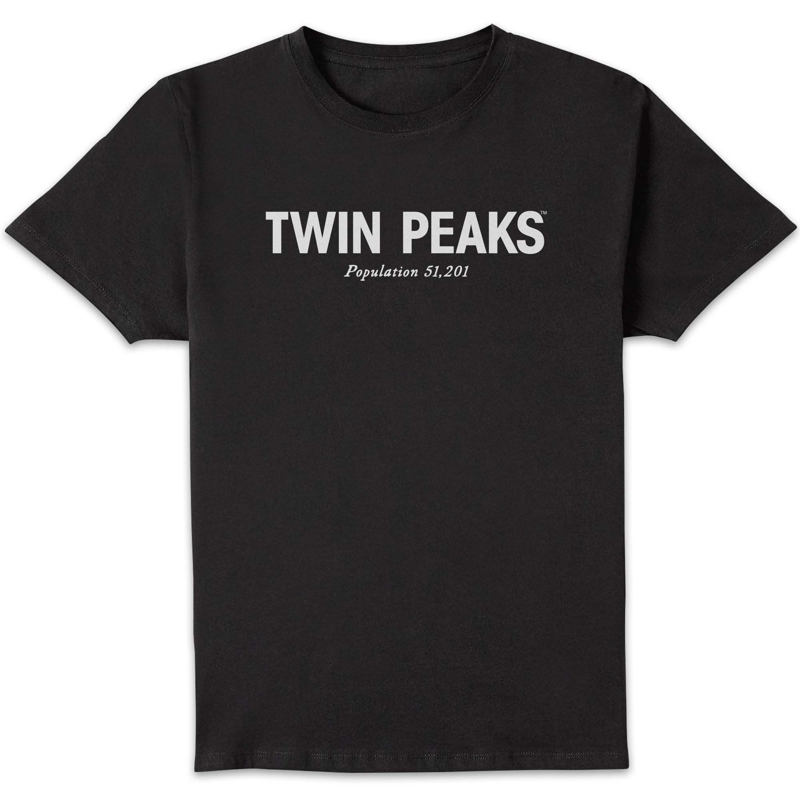 Twin Peaks Population 51201 Unisex T-Shirt - Black - 5XL