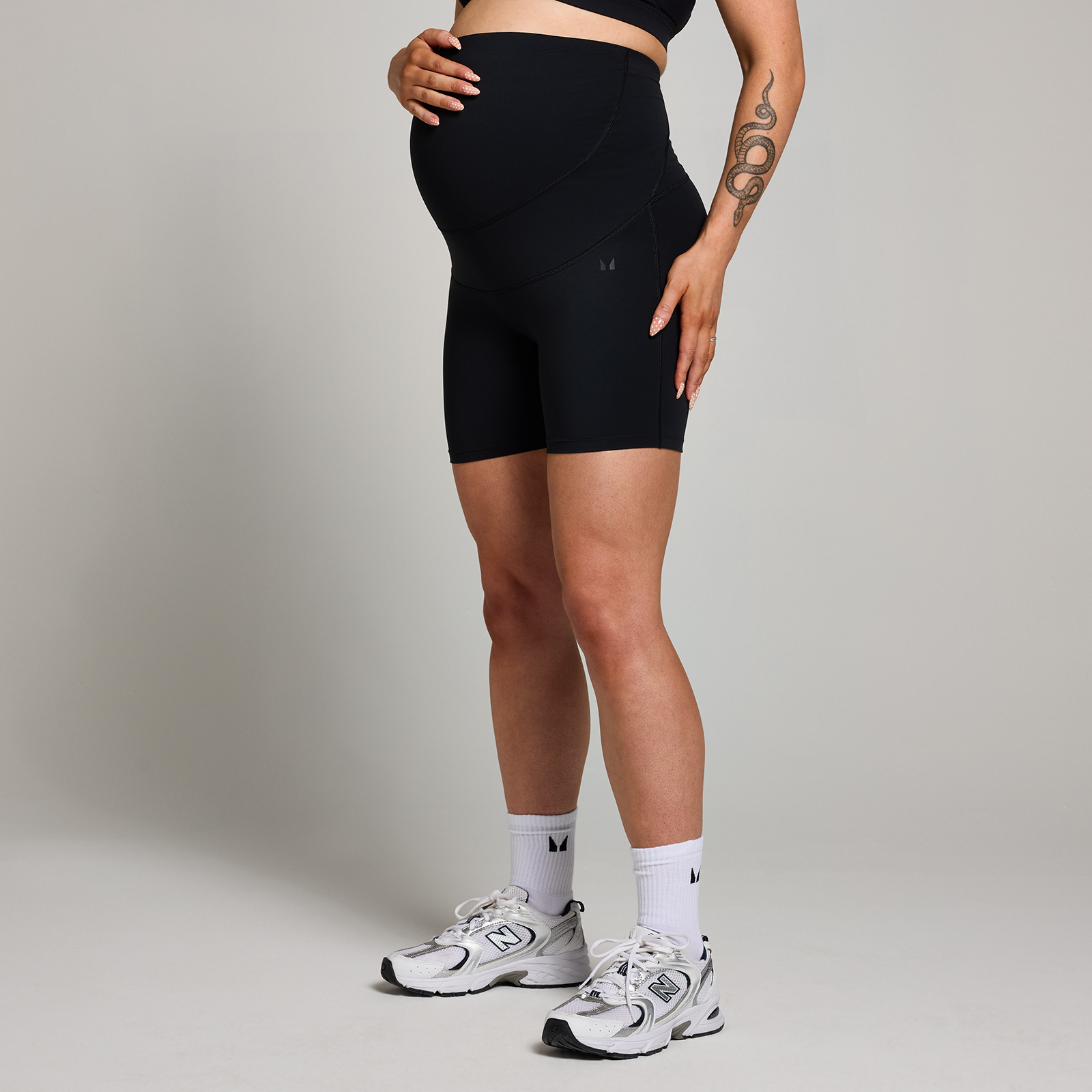 5059883403434 - MP Damen Umstands-Radlerhose Über dem Babybauch – Schwarz - S