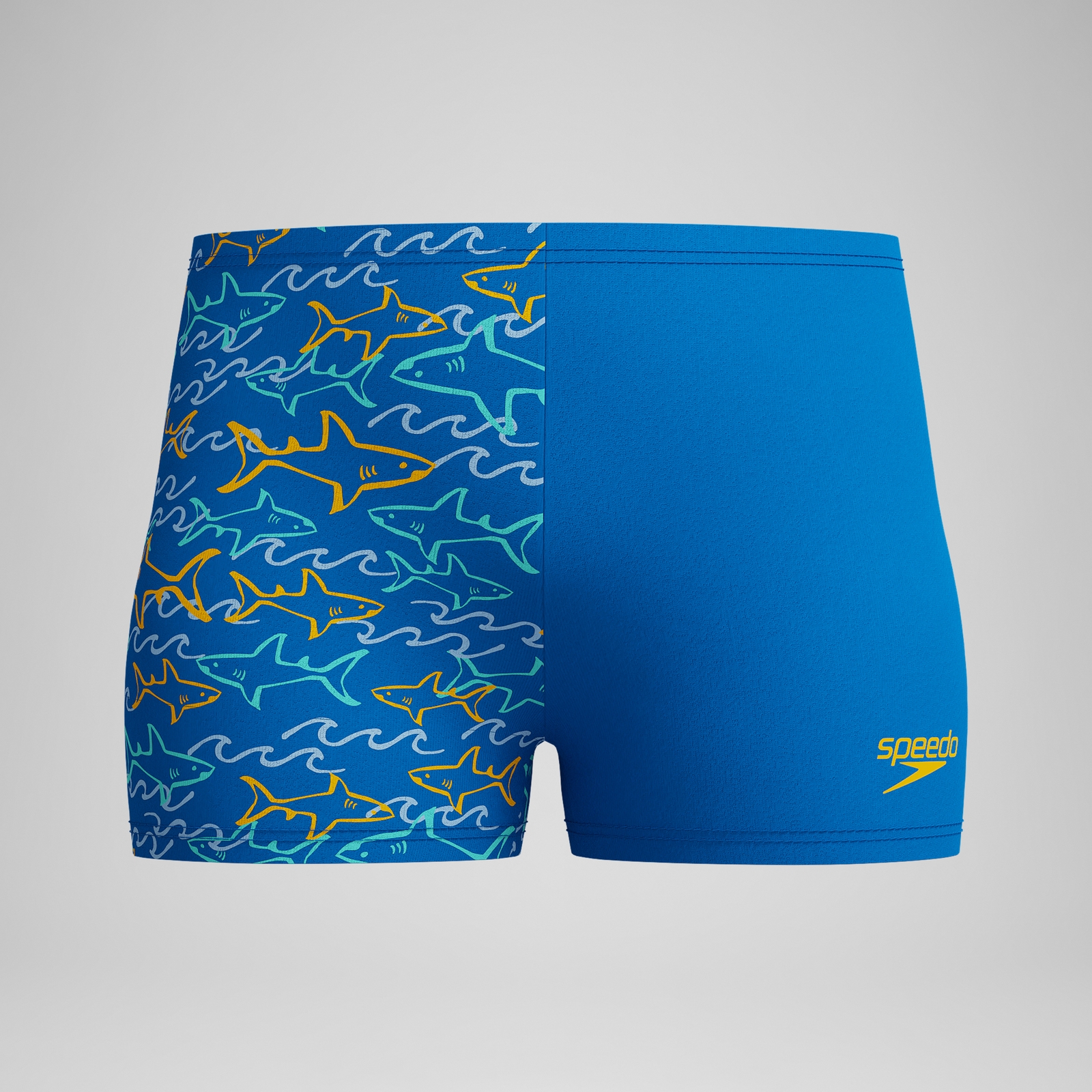 Infant Boys Learn to Swim Allover Aquashort Blue/Yellow