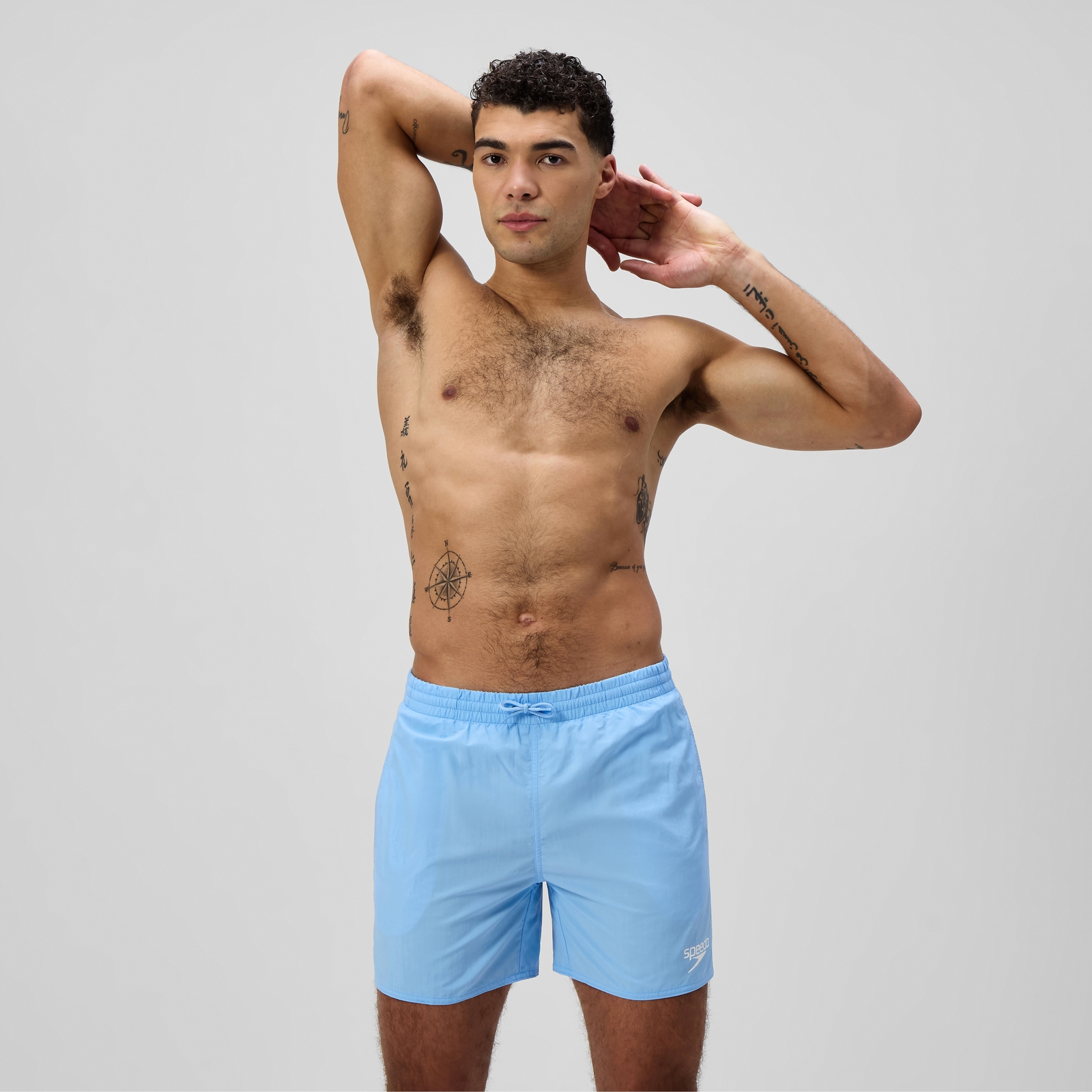 Men's Essential Solid 40cm Swim Shorts Blue
