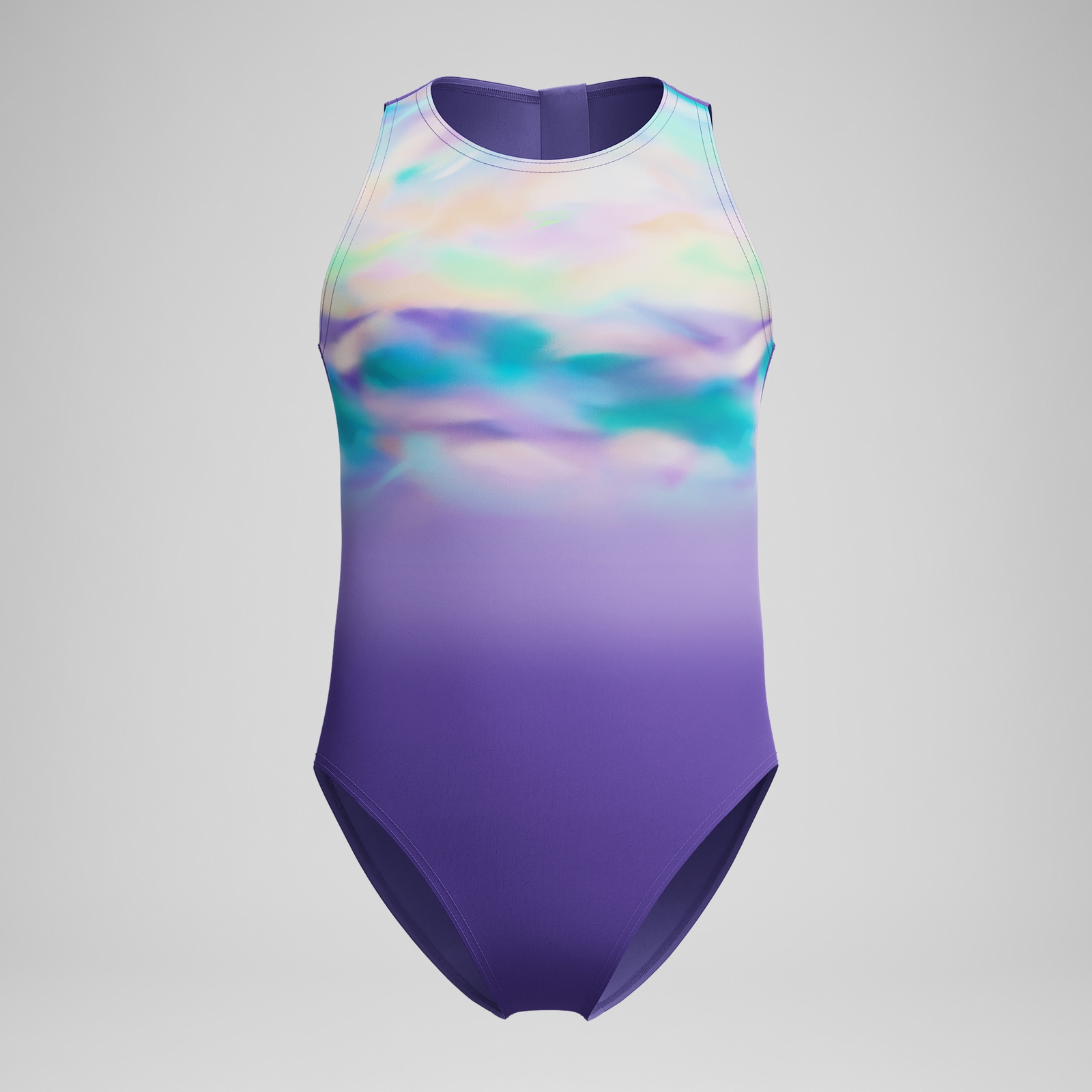 Girls Printed Hydrasuit Purple/Green