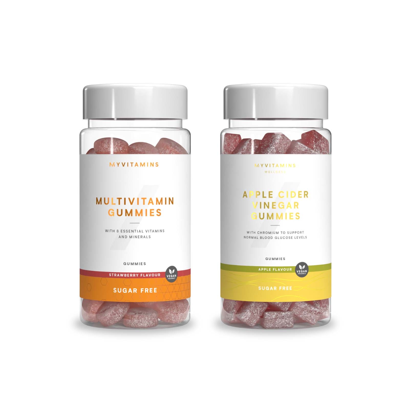 Image of Myvitamins Sugar Free Gummies Bundle - Sugar Free Multivitamin, Strawberry - Sugar Free Apple Cider Vinegar, Apple055