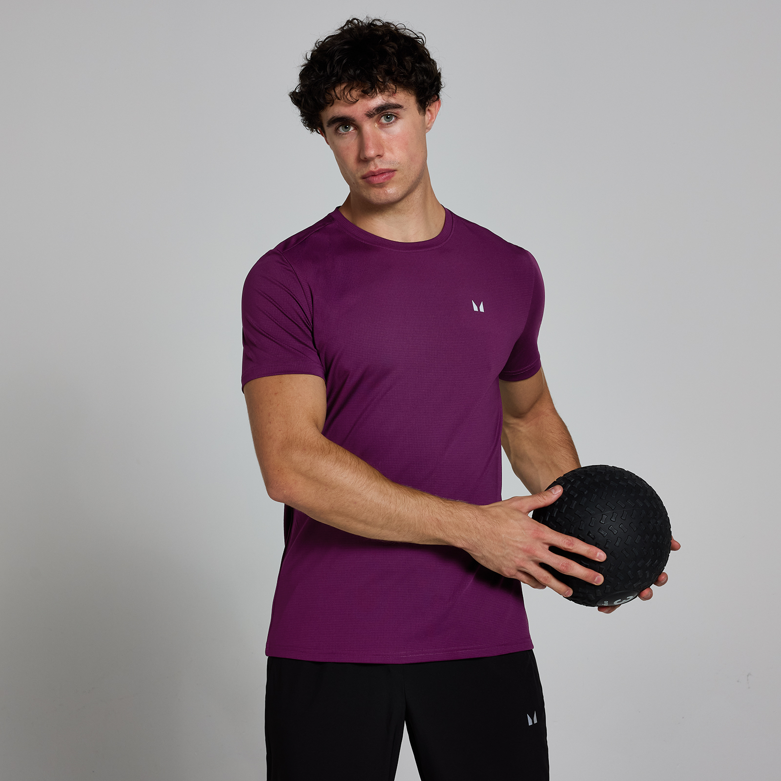 Myprotein UK MyProtein MP Men's Active Gridded T-Shirt - Plum - XL