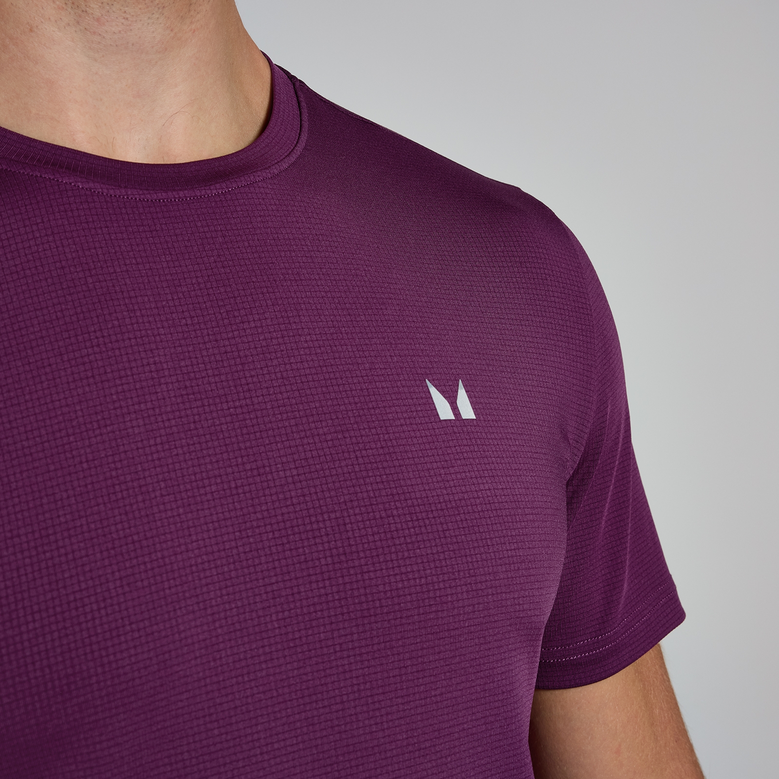 Thumbnail - MP Herren Active Gitter-T-Shirt – Violett - XS